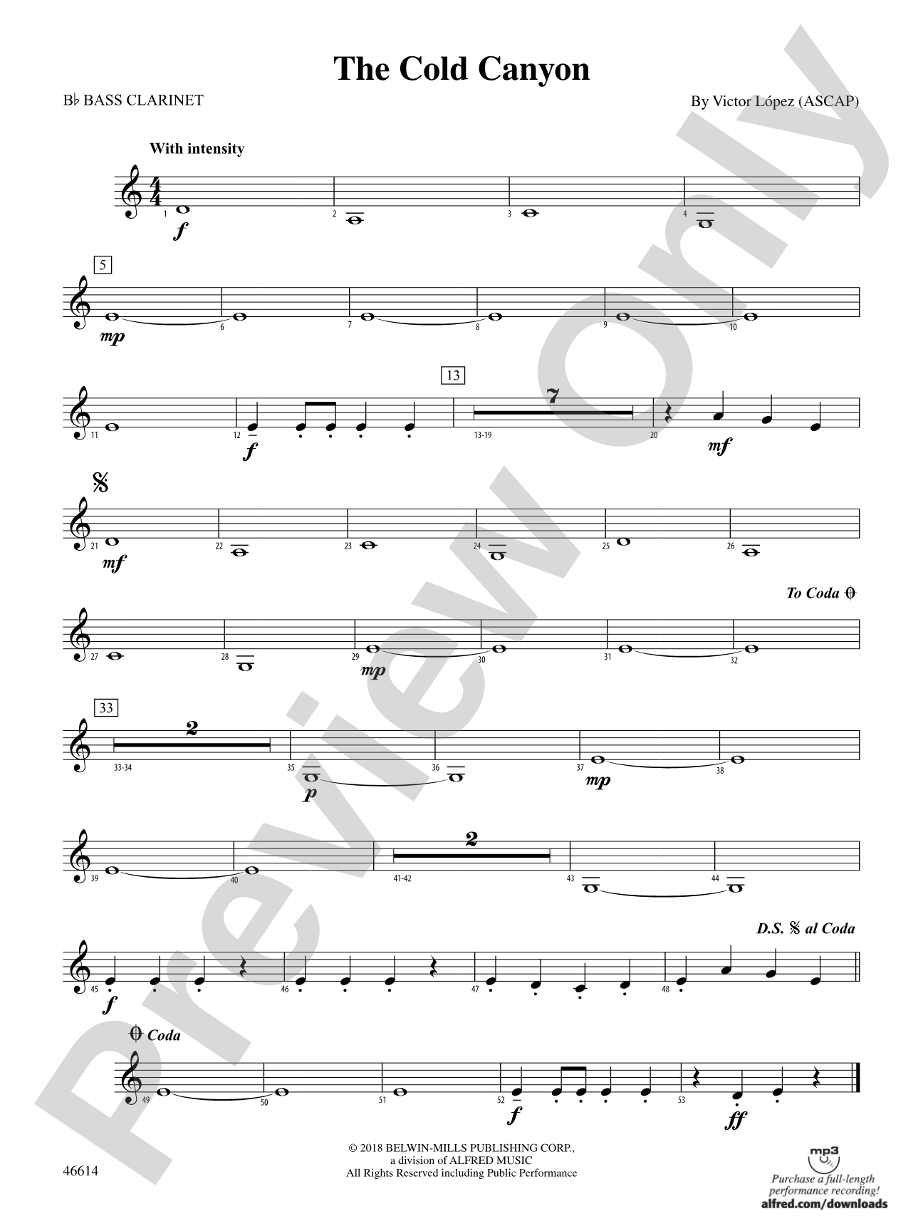 The Cold Canyon: B-flat Bass Clarinet