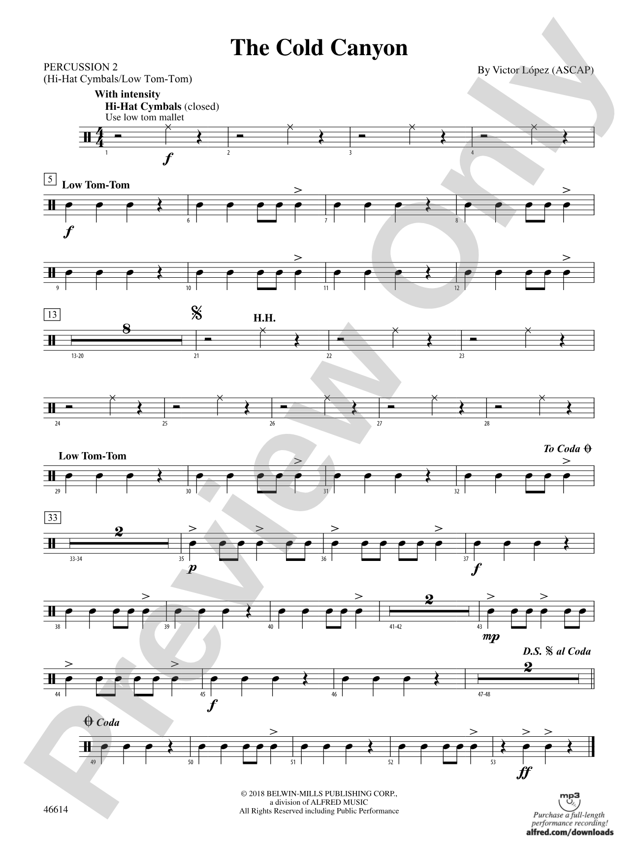 The Cold Canyon: 2nd Percussion