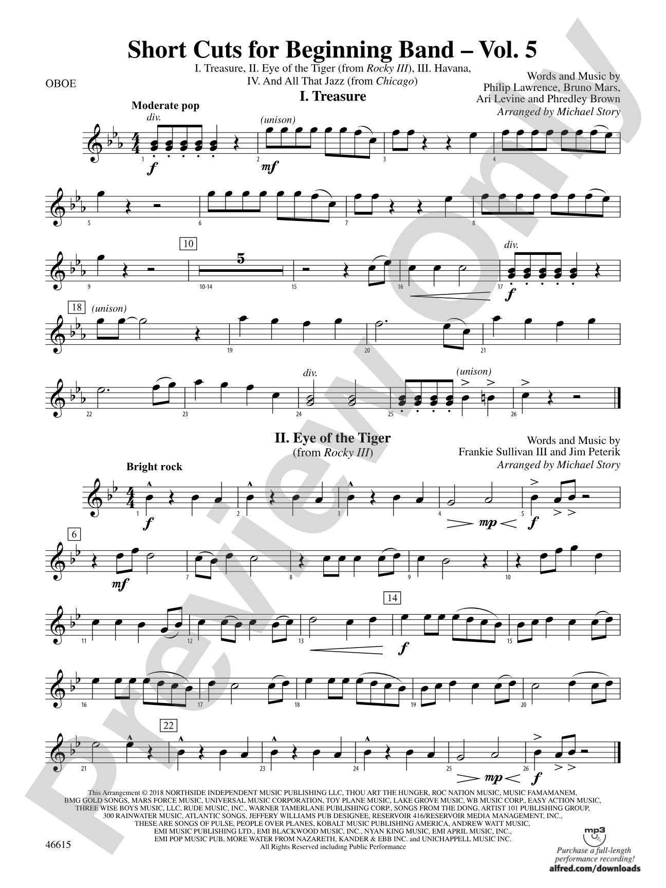 Short Cuts for Beginning Band -- Vol. 5: Oboe