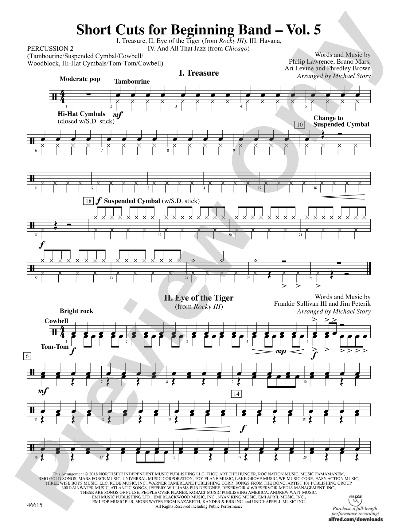 Short Cuts for Beginning Band -- Vol. 5: 2nd Percussion
