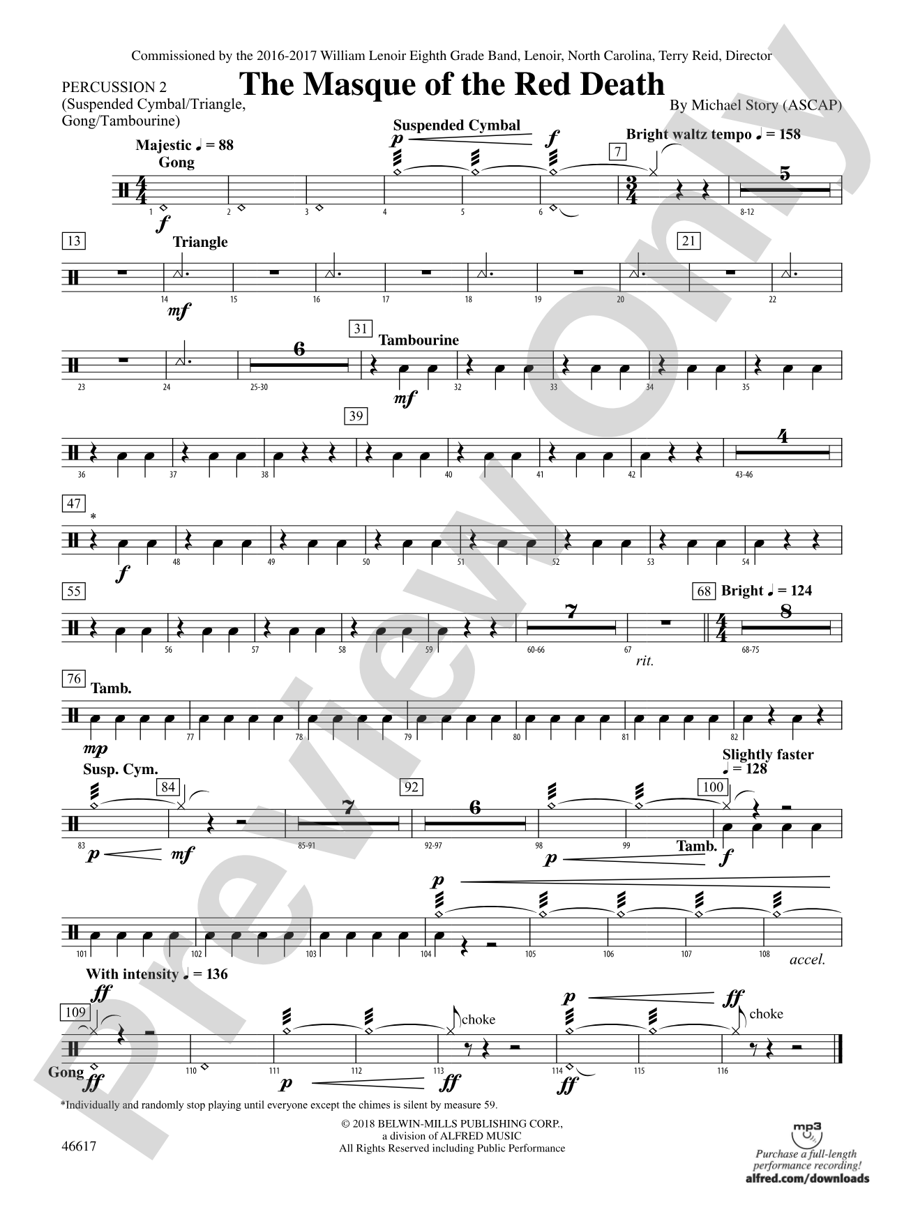 The Masque of the Red Death: 2nd Percussion