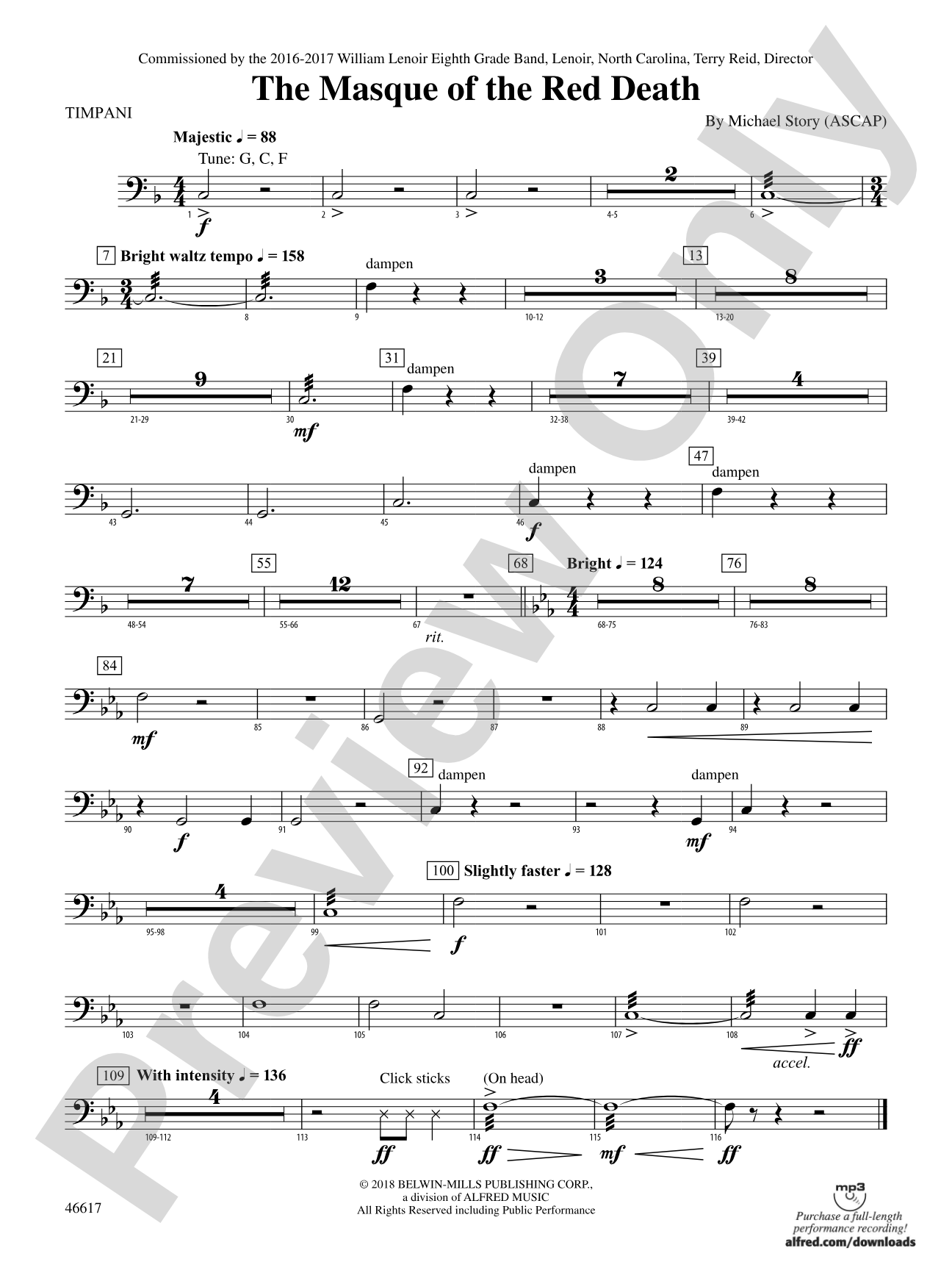 The Masque of the Red Death: Timpani