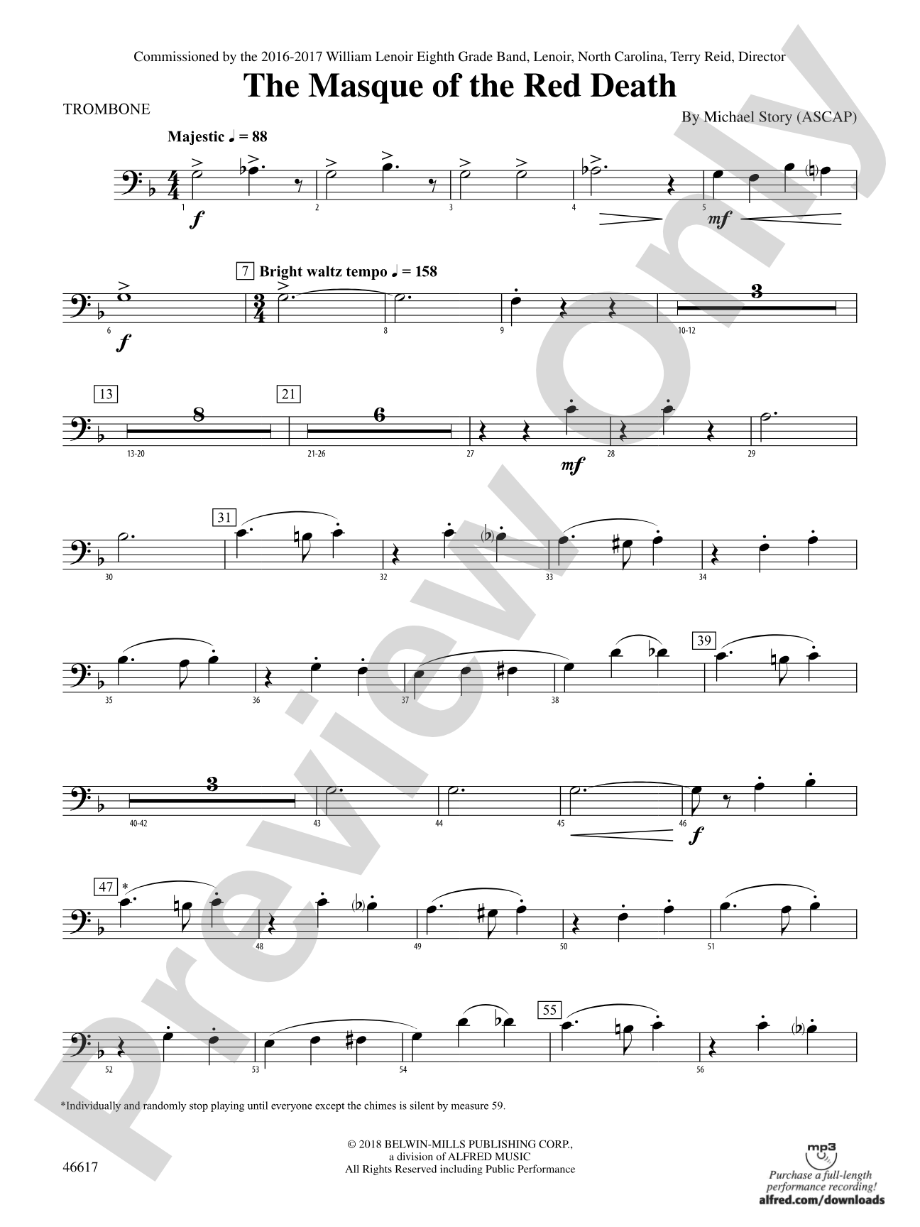 The Masque of the Red Death: 1st Trombone