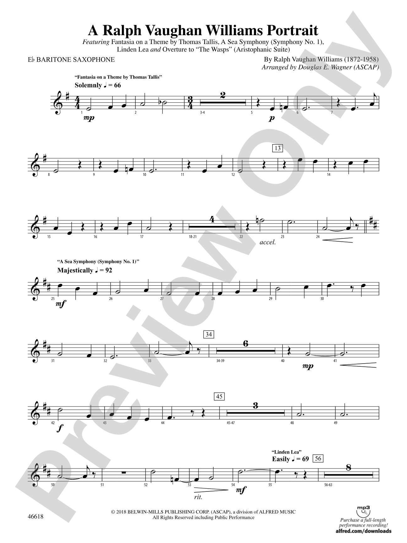A Ralph Vaughan Williams Portrait: E-flat Baritone Saxophone