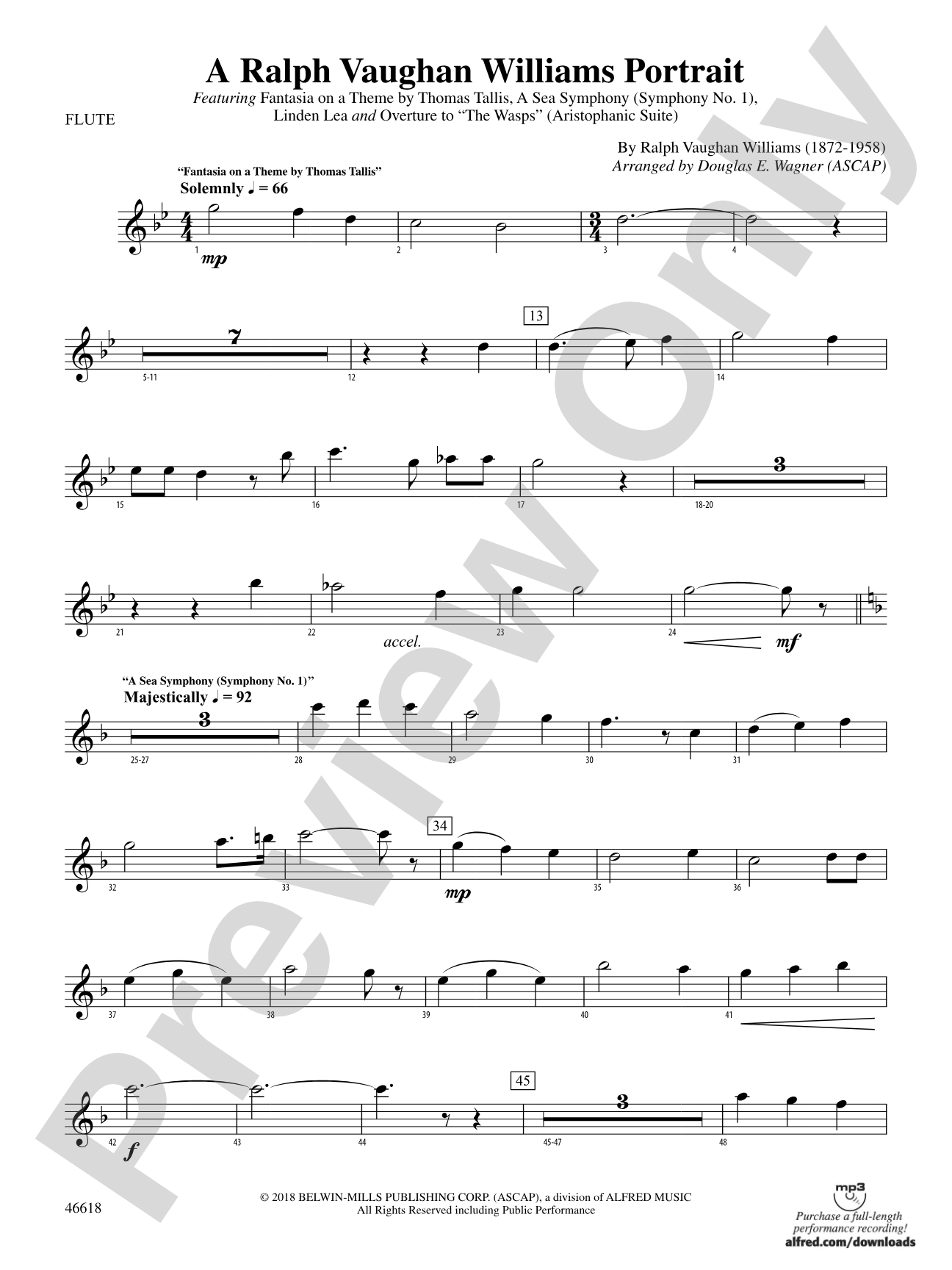 A Ralph Vaughan Williams Portrait: Flute