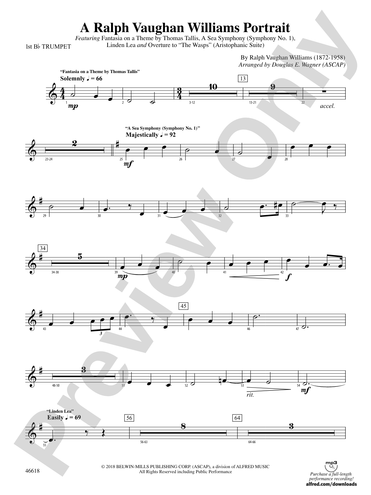 A Ralph Vaughan Williams Portrait: 1st B-flat Trumpet