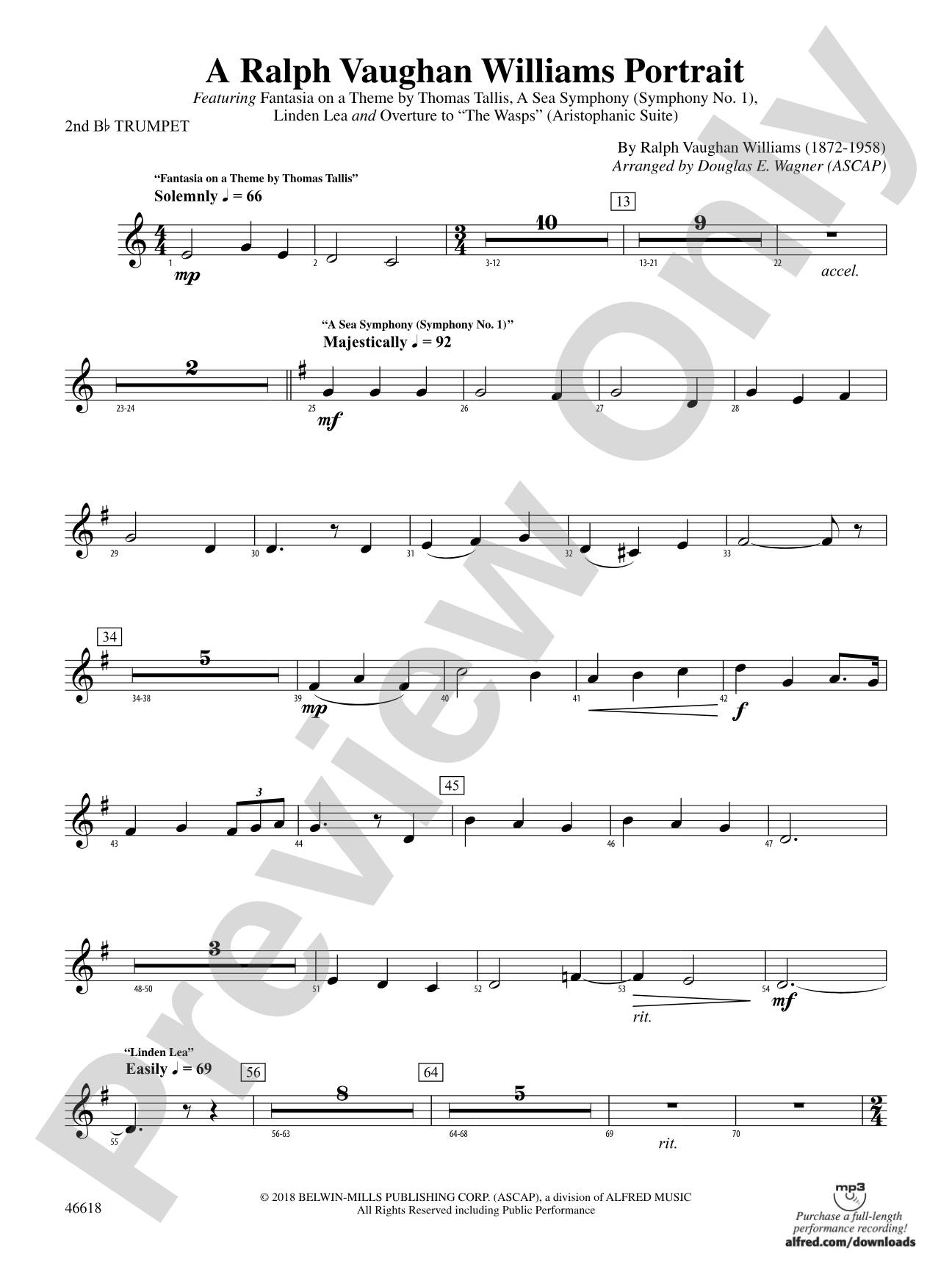 A Ralph Vaughan Williams Portrait: 2nd B-flat Trumpet