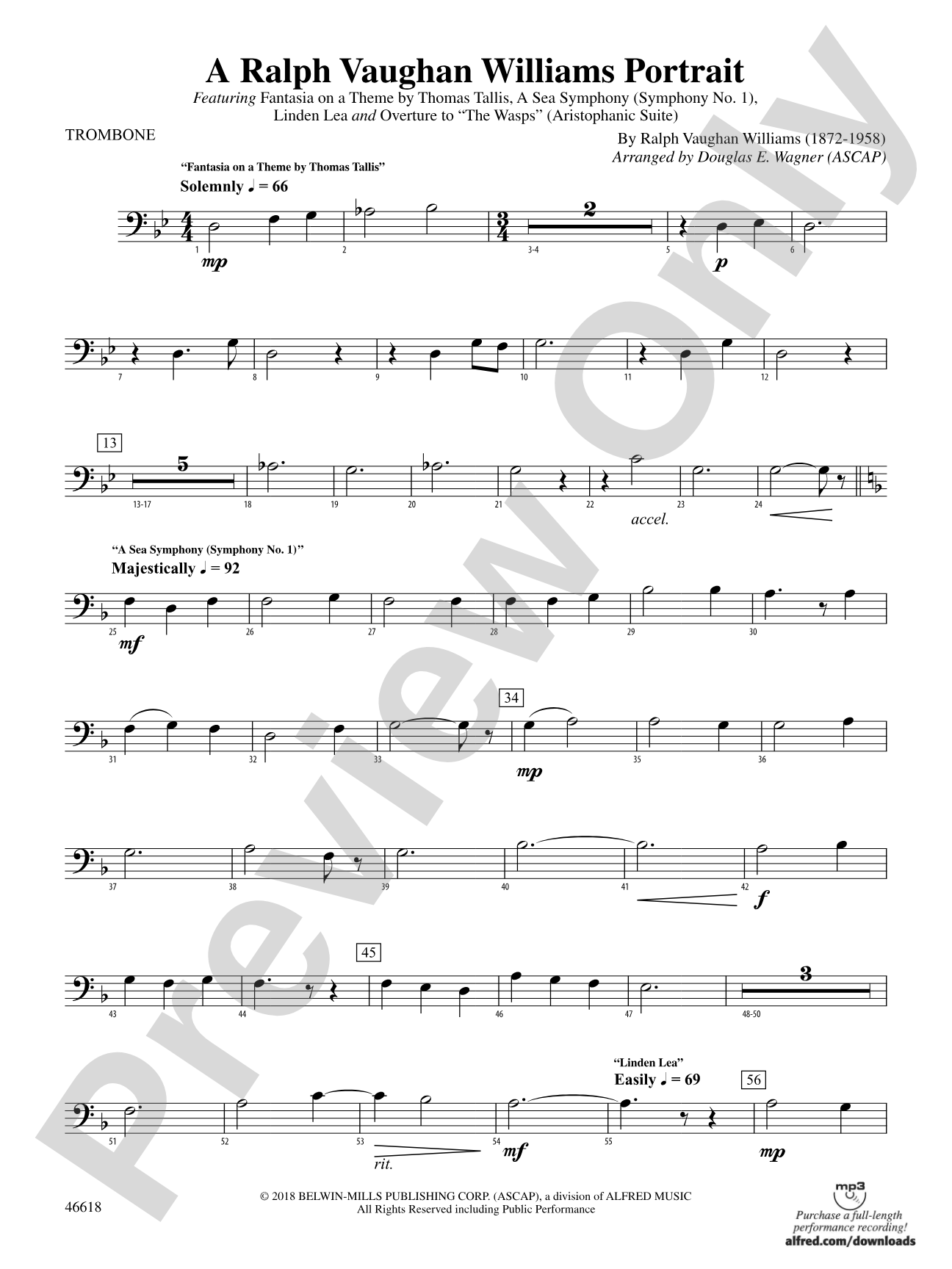 A Ralph Vaughan Williams Portrait: 1st Trombone