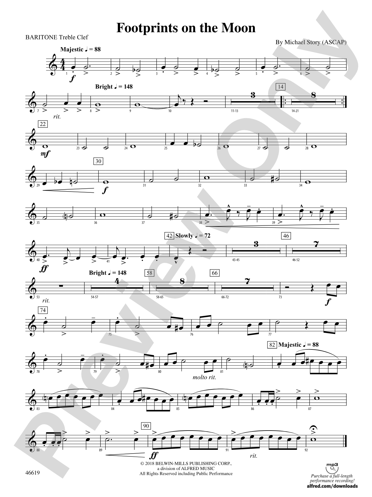 Footprints on the Moon: Baritone T.C.