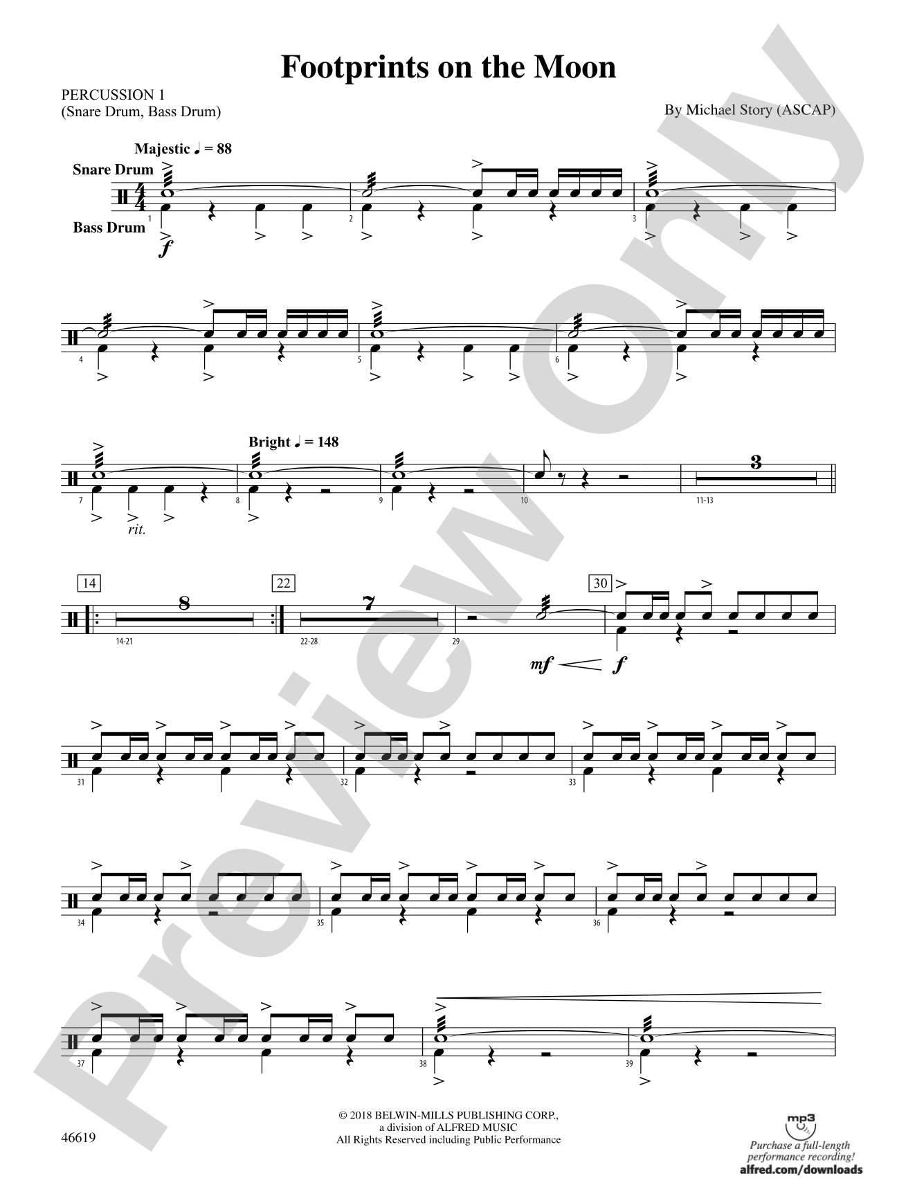 Footprints on the Moon: 1st Percussion