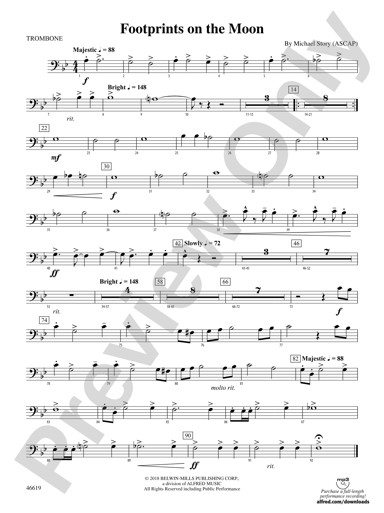 Footprints on the Moon: 1st Trombone