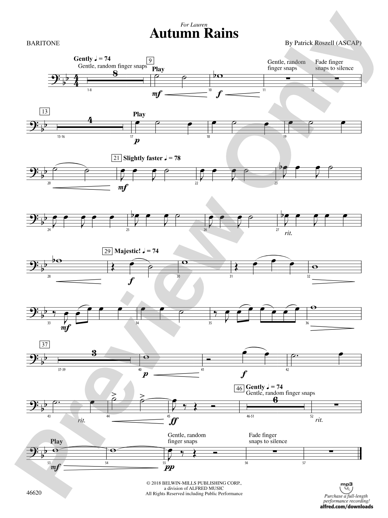 Autumn Rains: Baritone B.C.