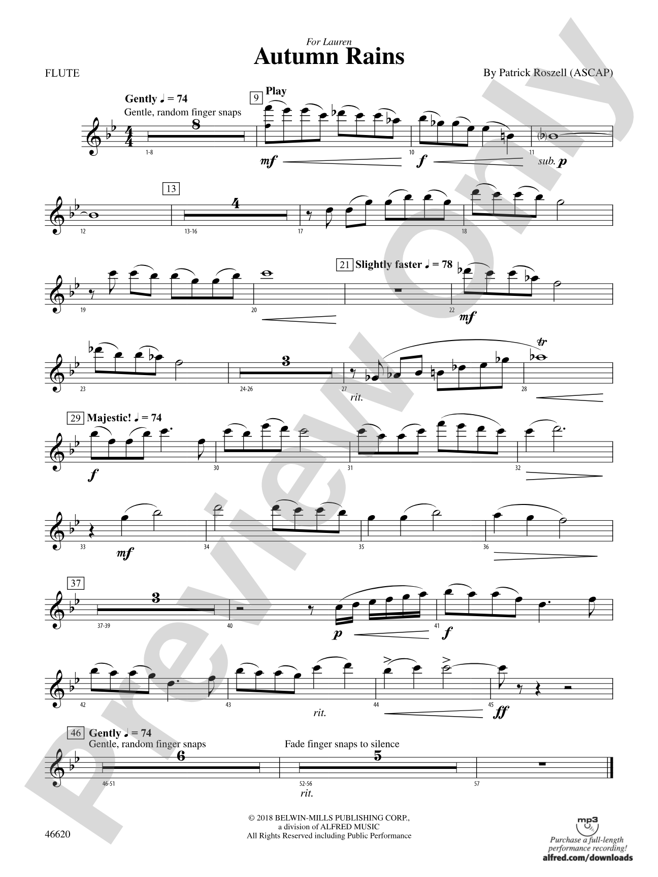 Autumn Rains: Flute