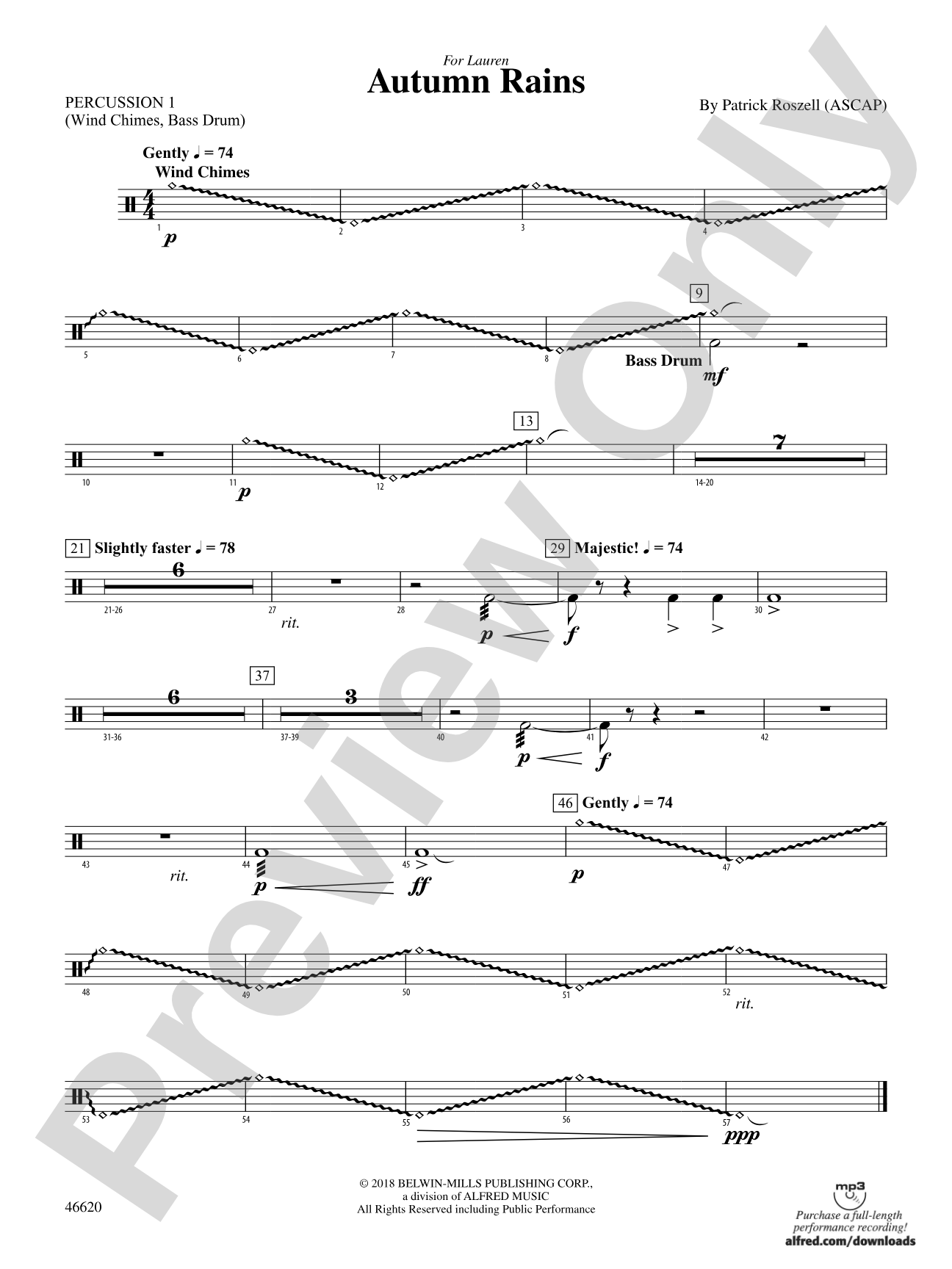 Autumn Rains: 1st Percussion