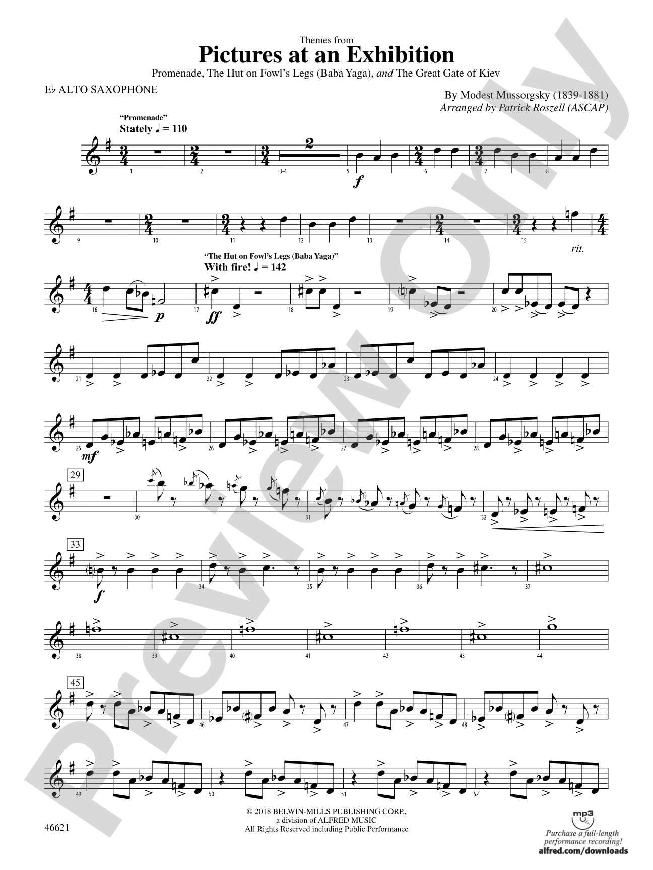 Pictures at an Exhibition: E-flat Alto Saxophone