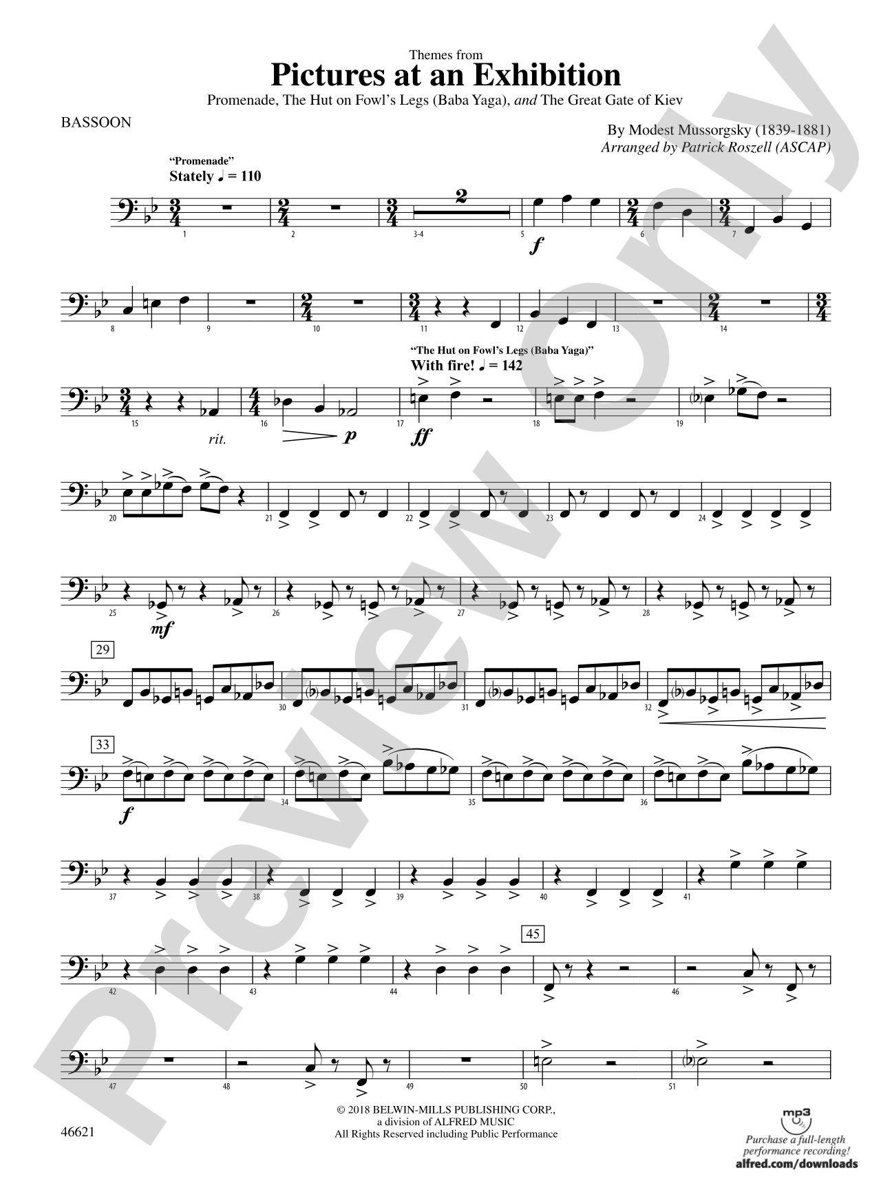 Pictures at an Exhibition: Bassoon