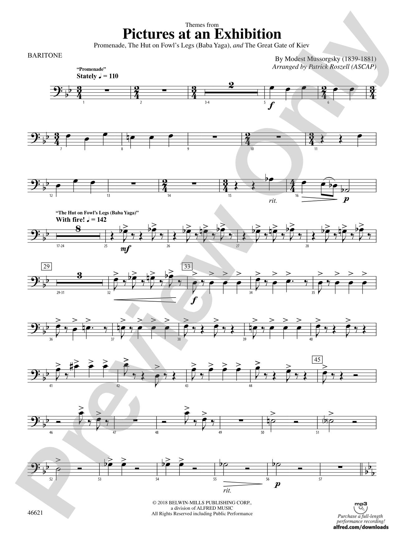 Pictures at an Exhibition: Baritone B.C.