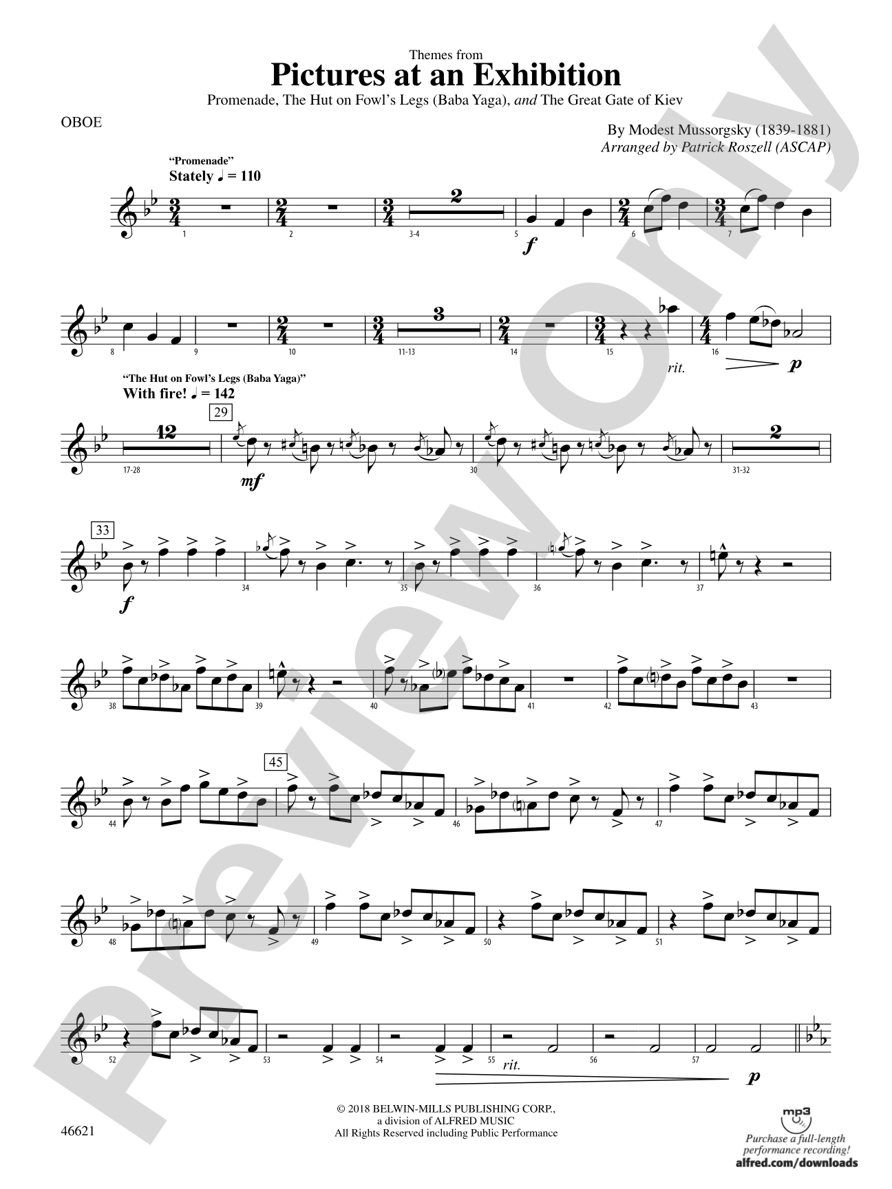 Pictures at an Exhibition: Oboe