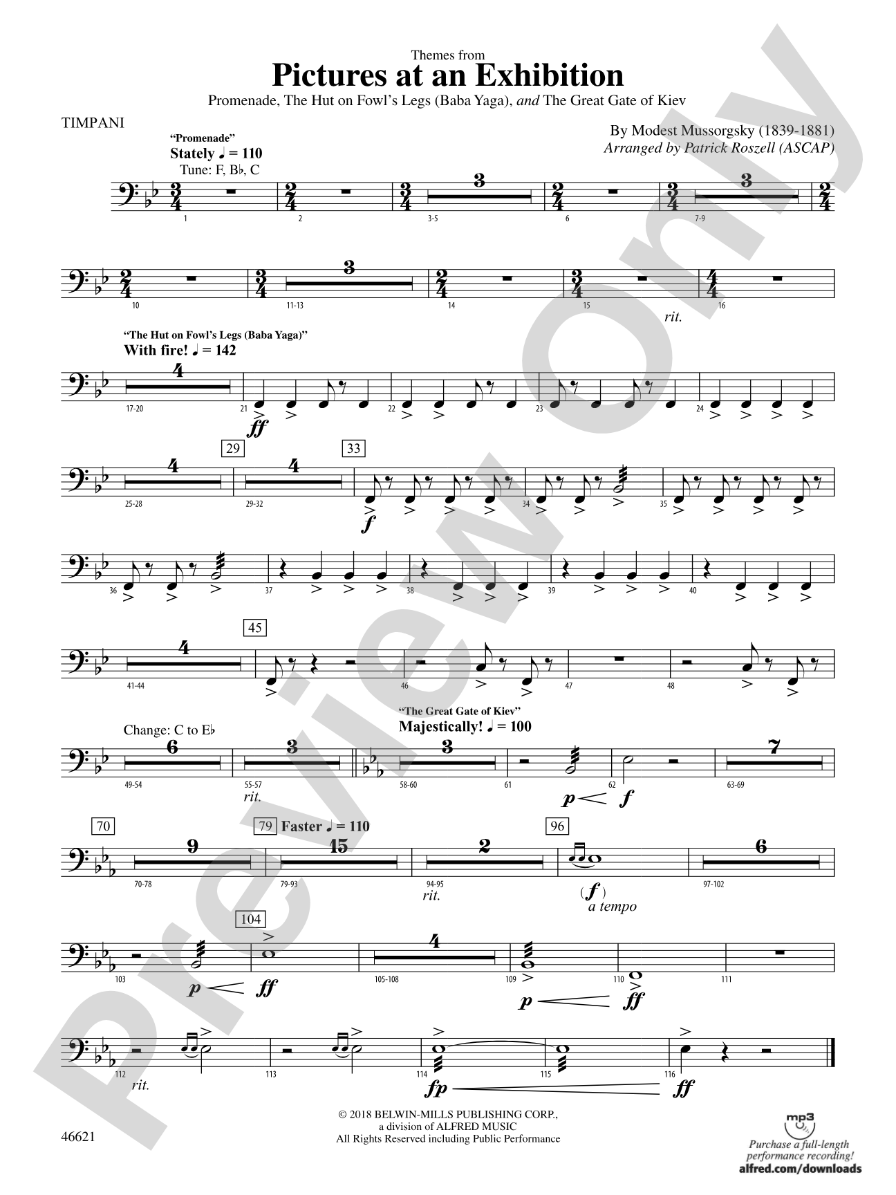 Pictures at an Exhibition: Timpani
