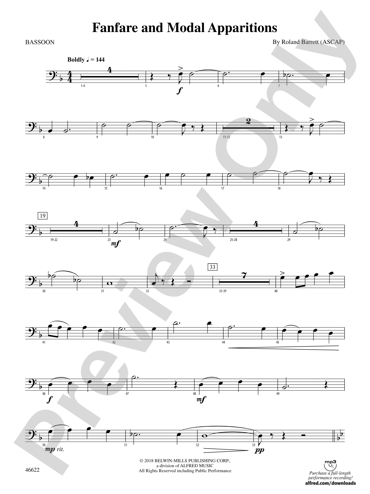Fanfare and Modal Apparitions: Bassoon