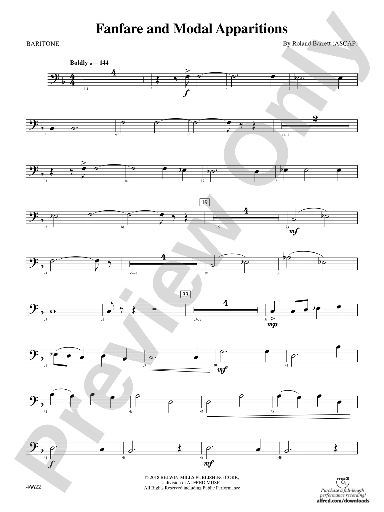 Fanfare and Modal Apparitions: Baritone B.C.