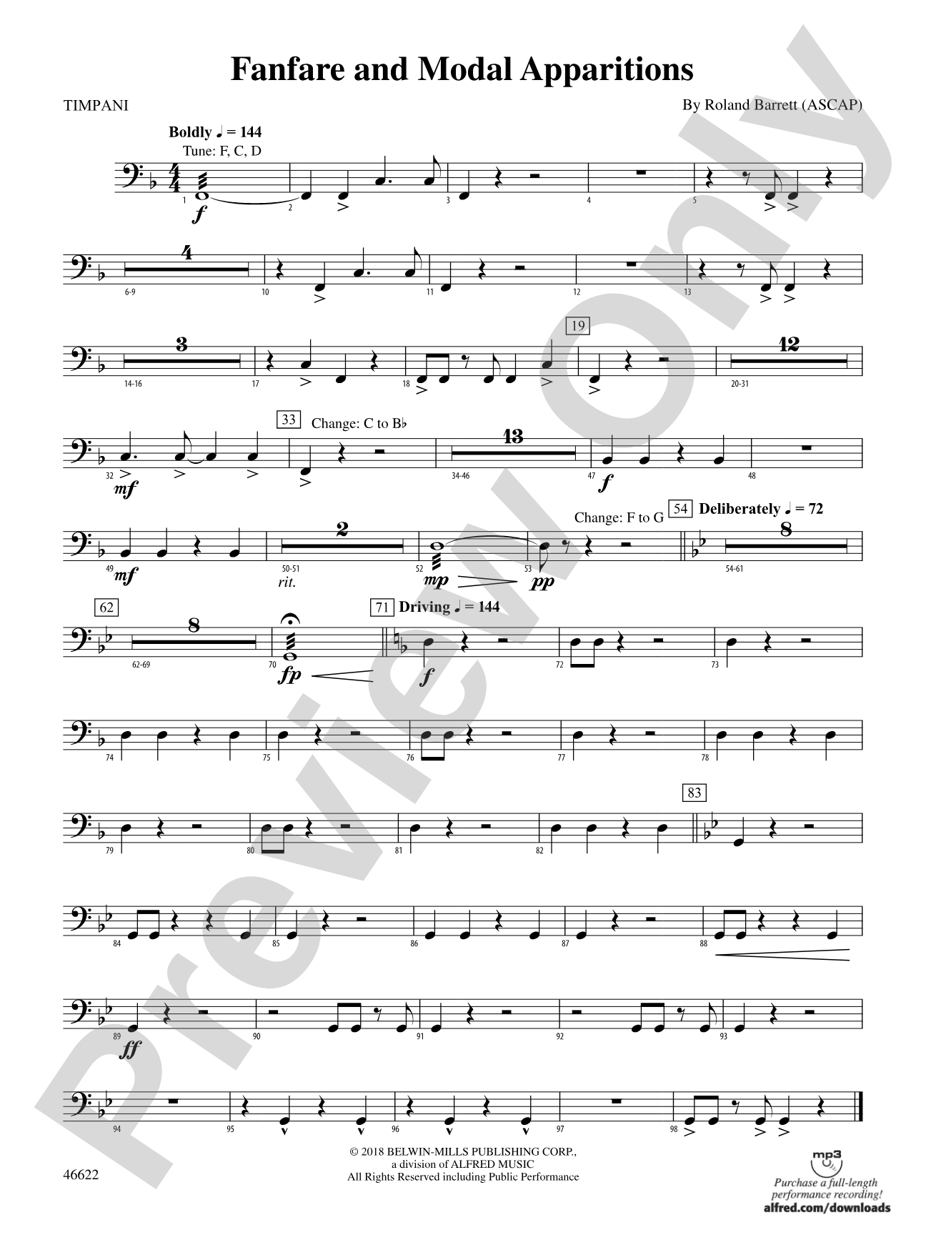 Fanfare and Modal Apparitions: Timpani