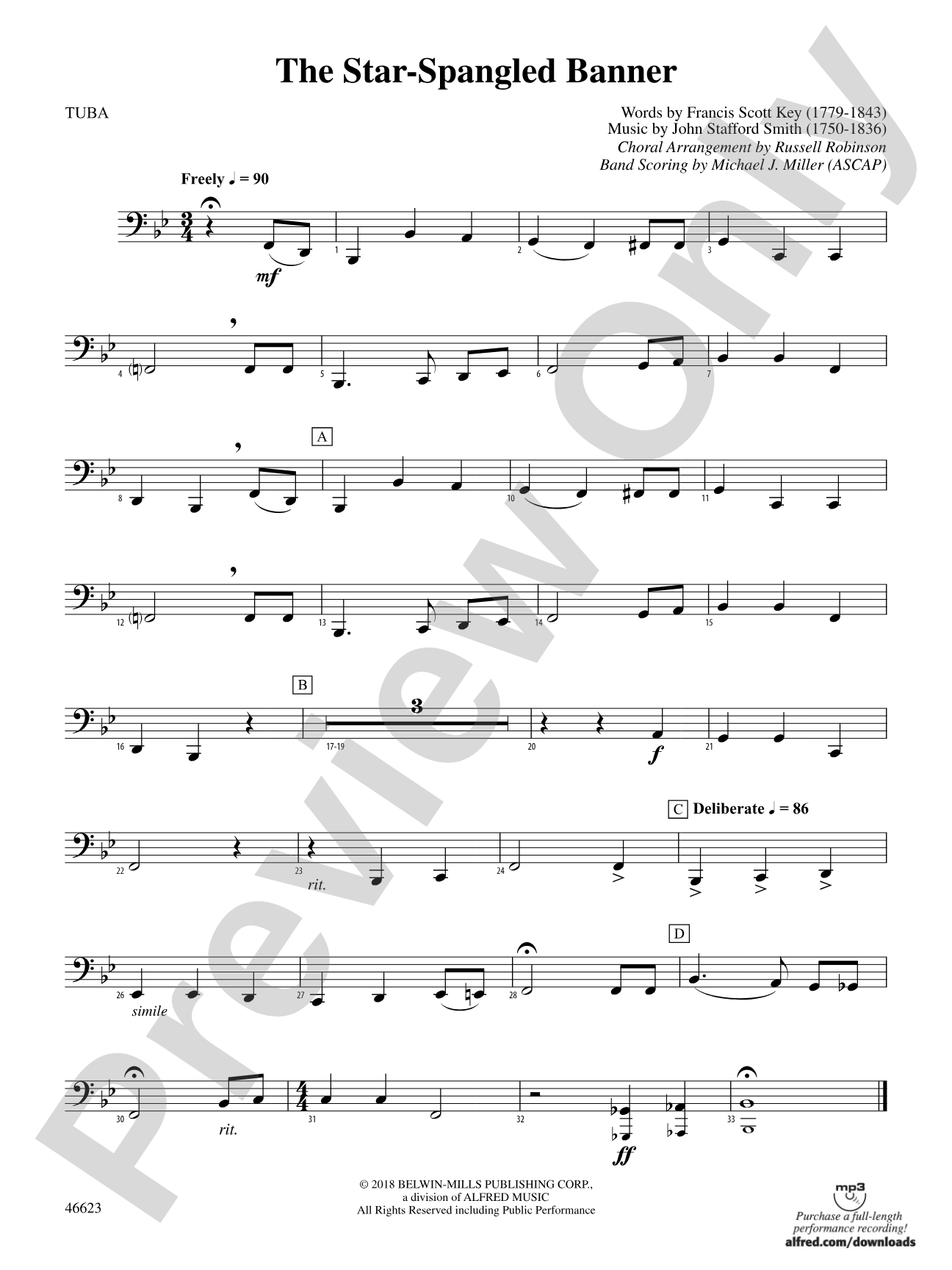 The Star-Spangled Banner: Tuba