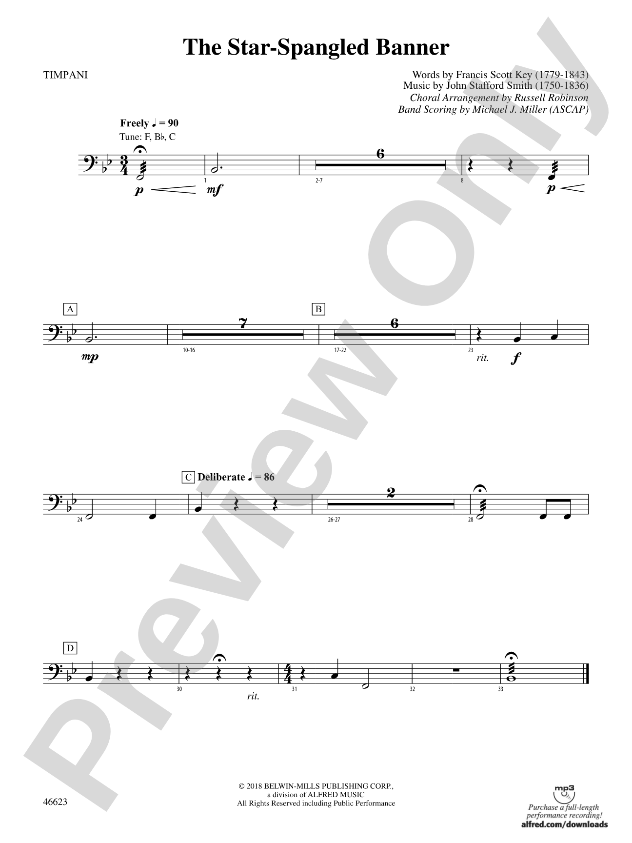 The Star-Spangled Banner: Timpani