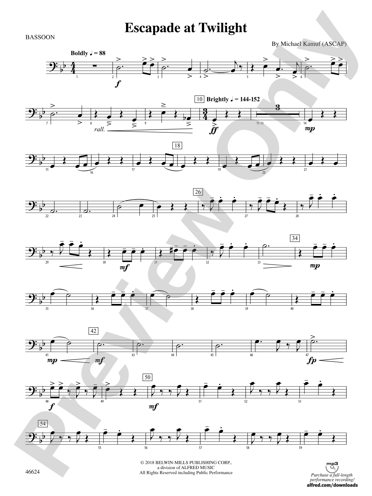 Escapade at Twilight: Bassoon