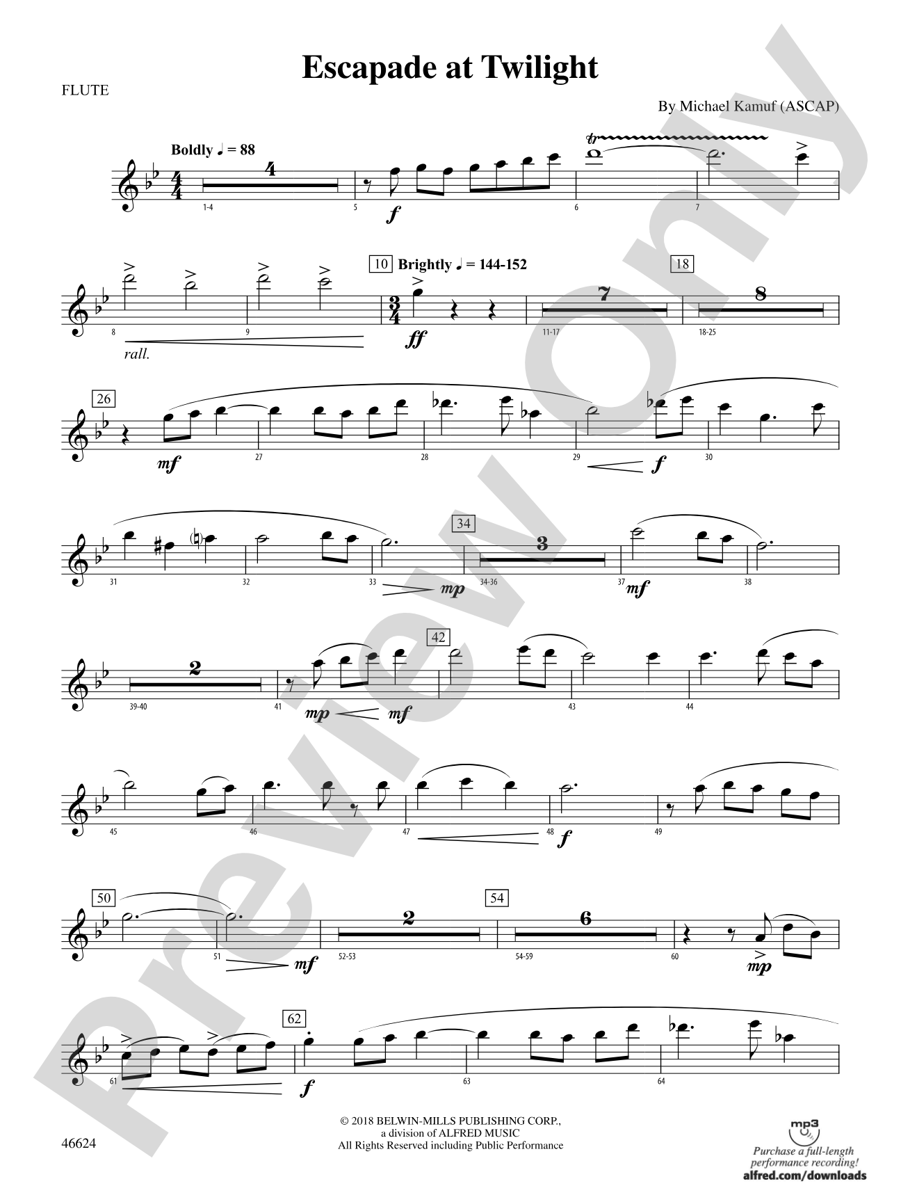Escapade at Twilight: Flute