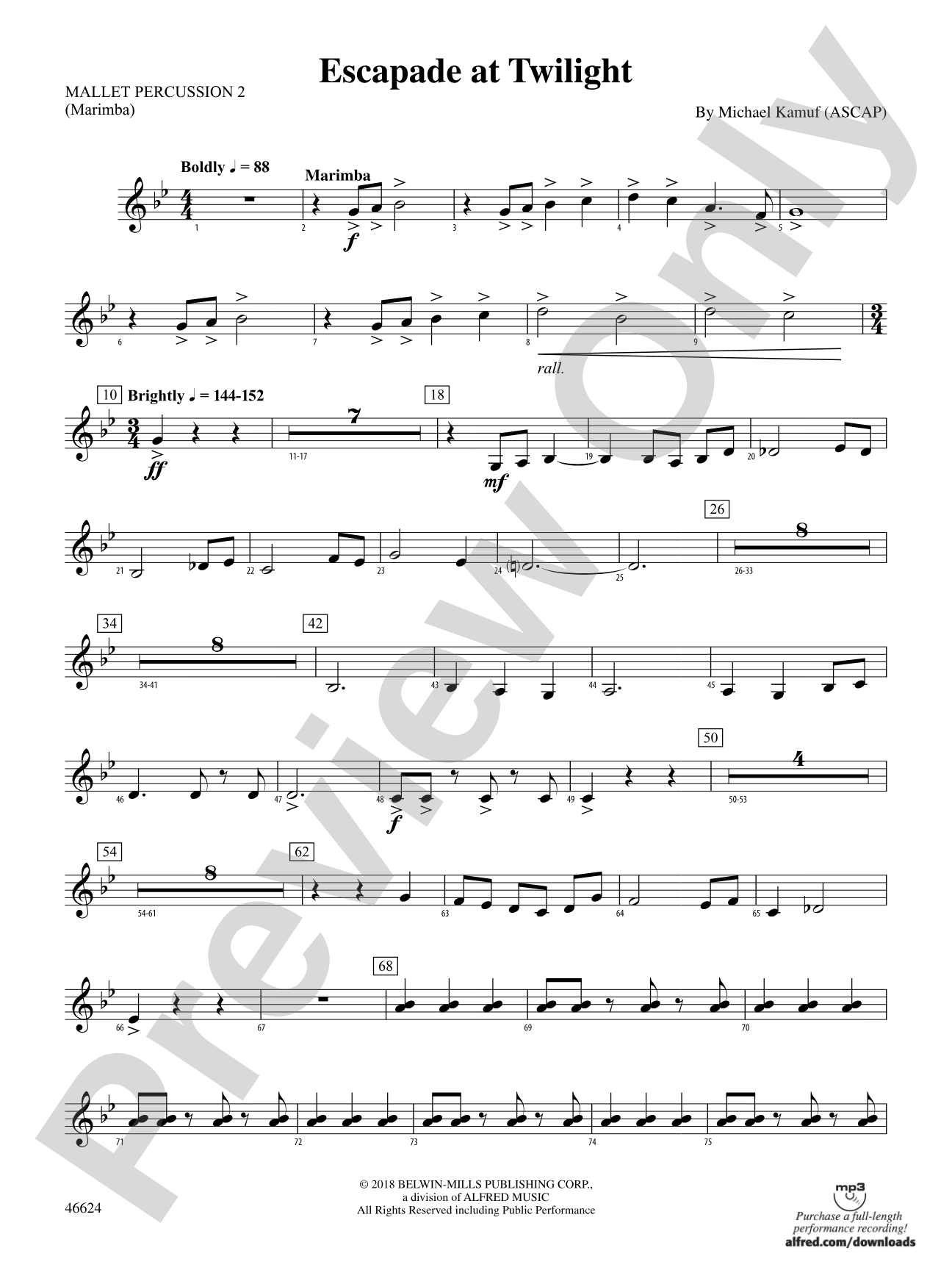 Escapade at Twilight: 2nd Mallet Percussion