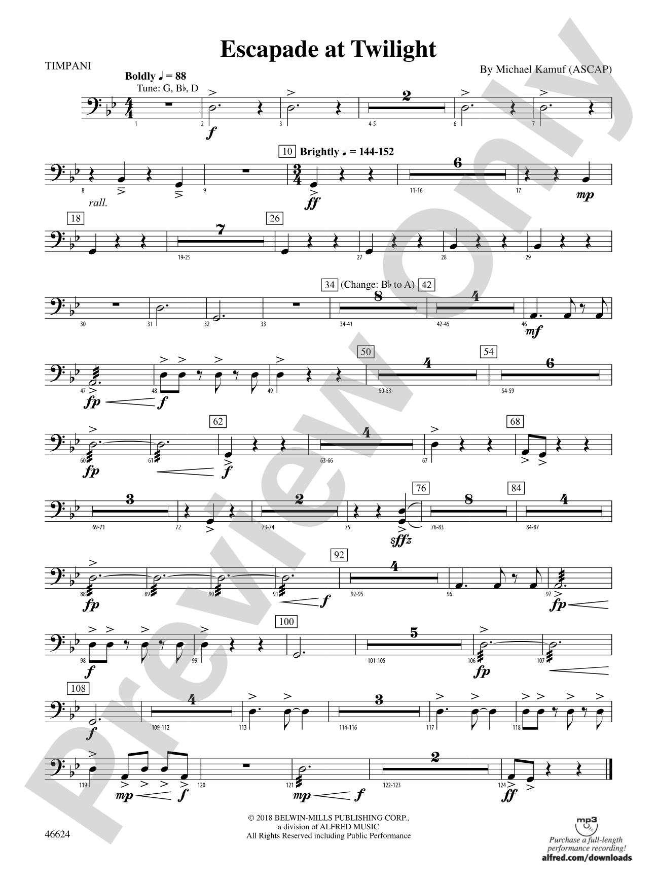 Escapade at Twilight: Timpani