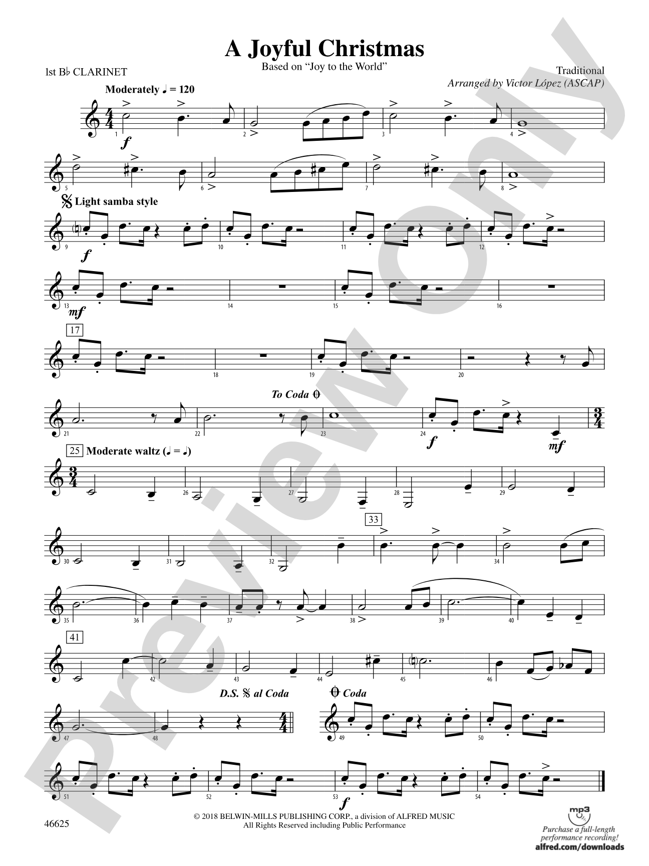 A Joyful Christmas: 1st B-flat Clarinet