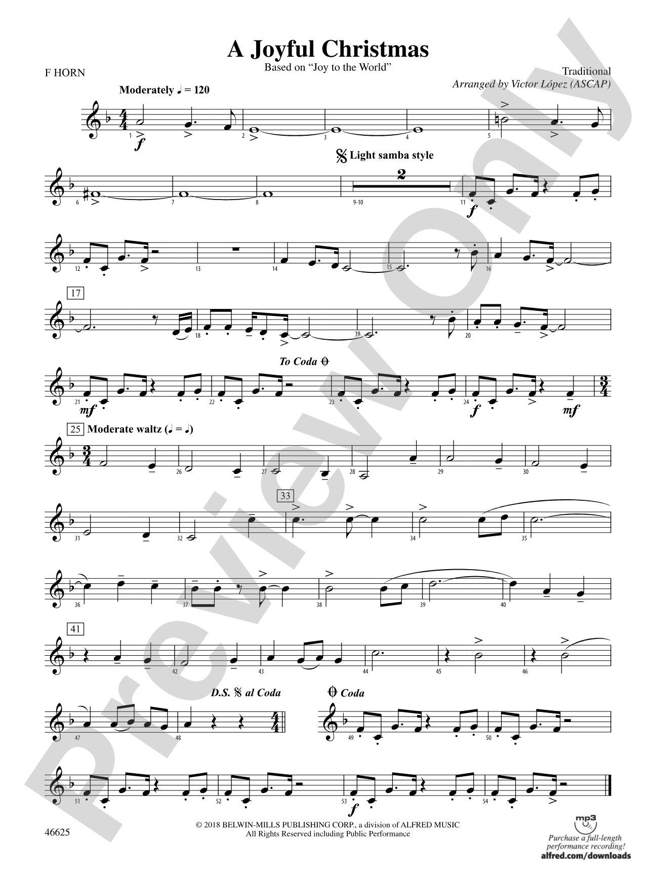 A Joyful Christmas: 1st F Horn