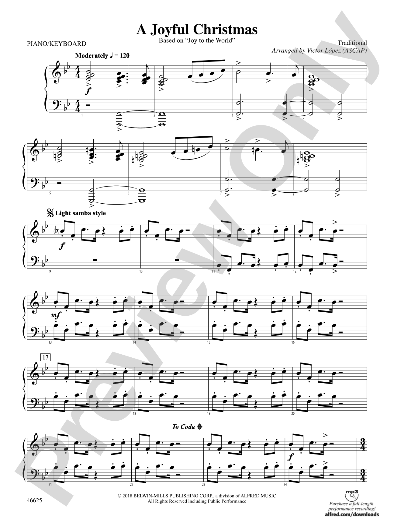 A Joyful Christmas: Piano Accompaniment