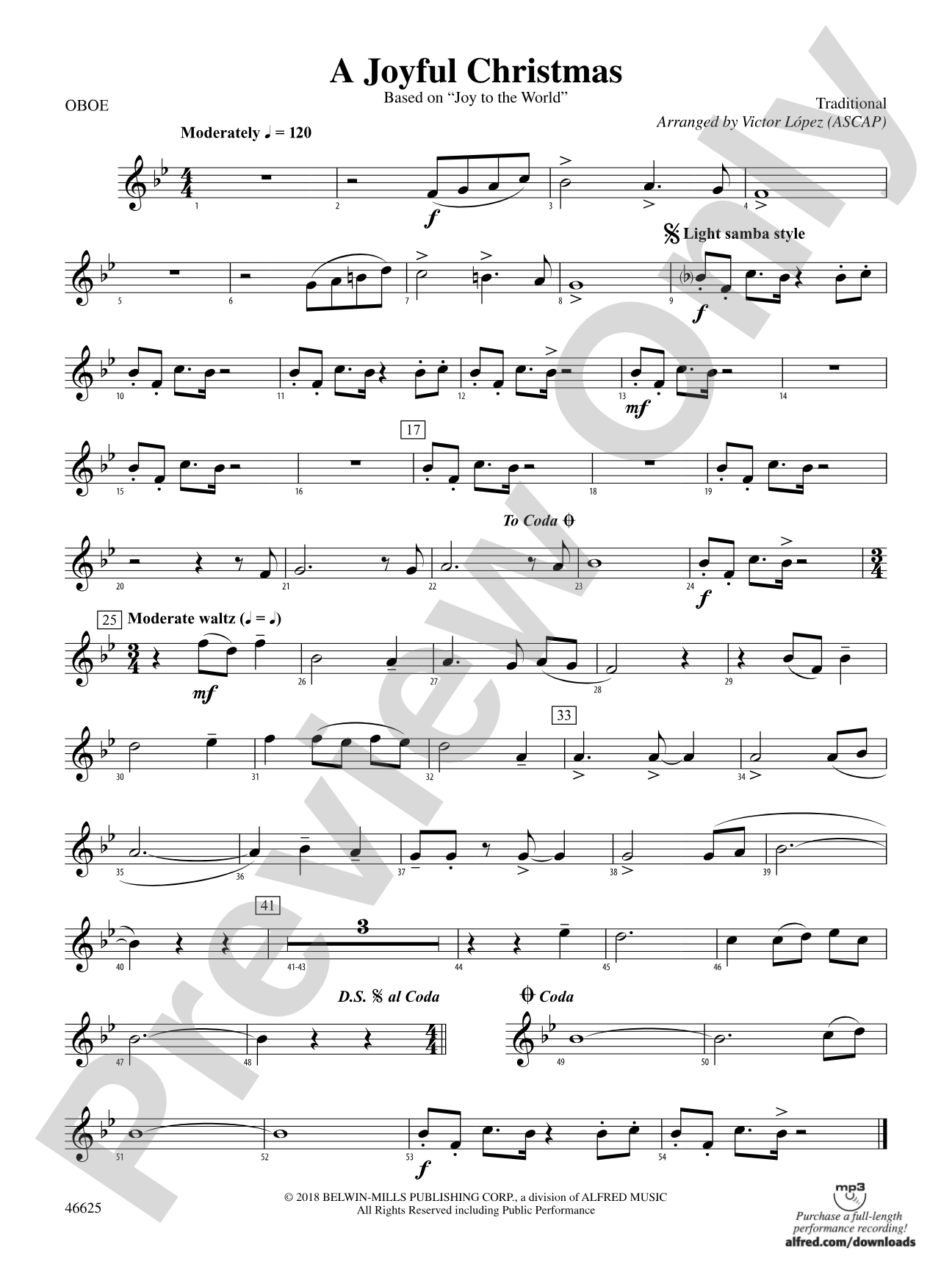 A Joyful Christmas: Oboe