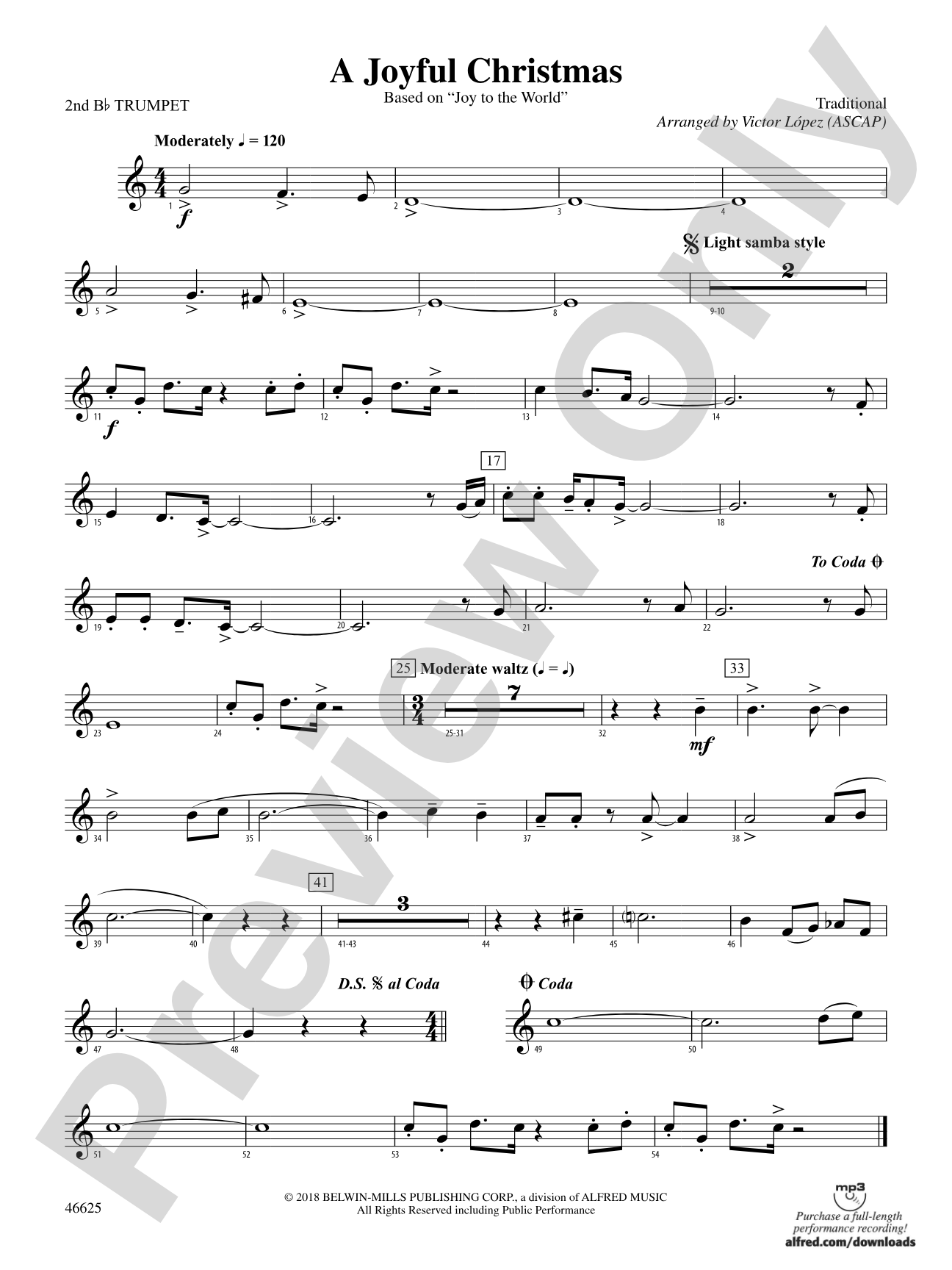 A Joyful Christmas: 2nd B-flat Trumpet