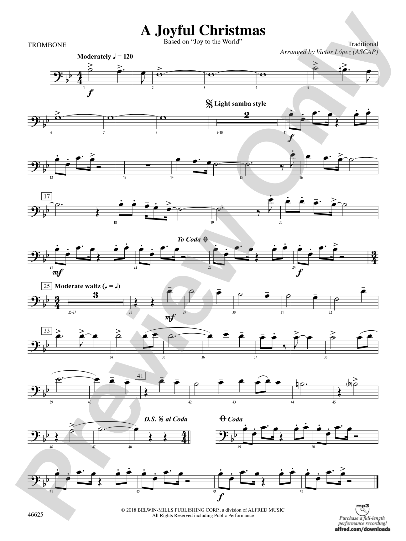 A Joyful Christmas: 1st Trombone