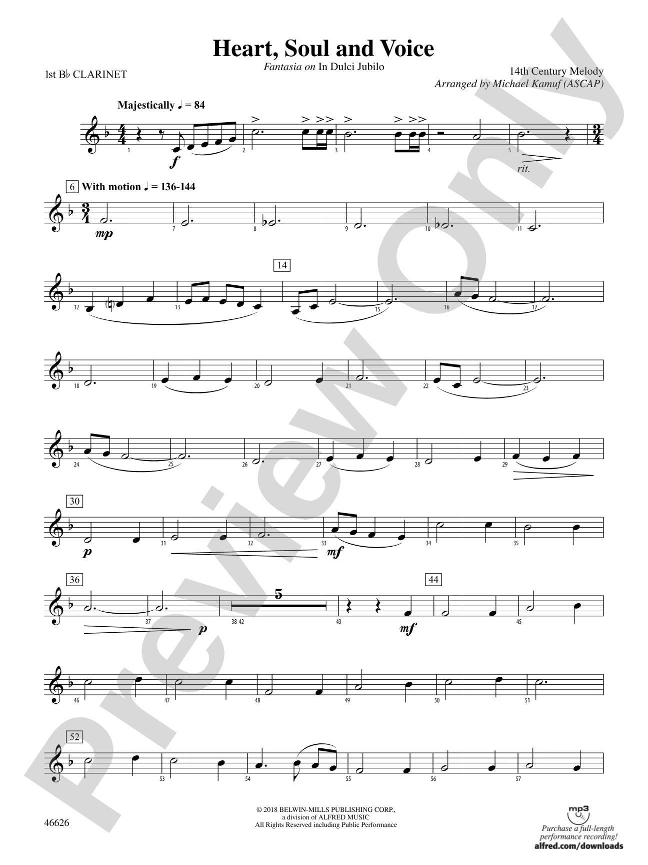 Heart, Soul, and Voice: 1st B-flat Clarinet