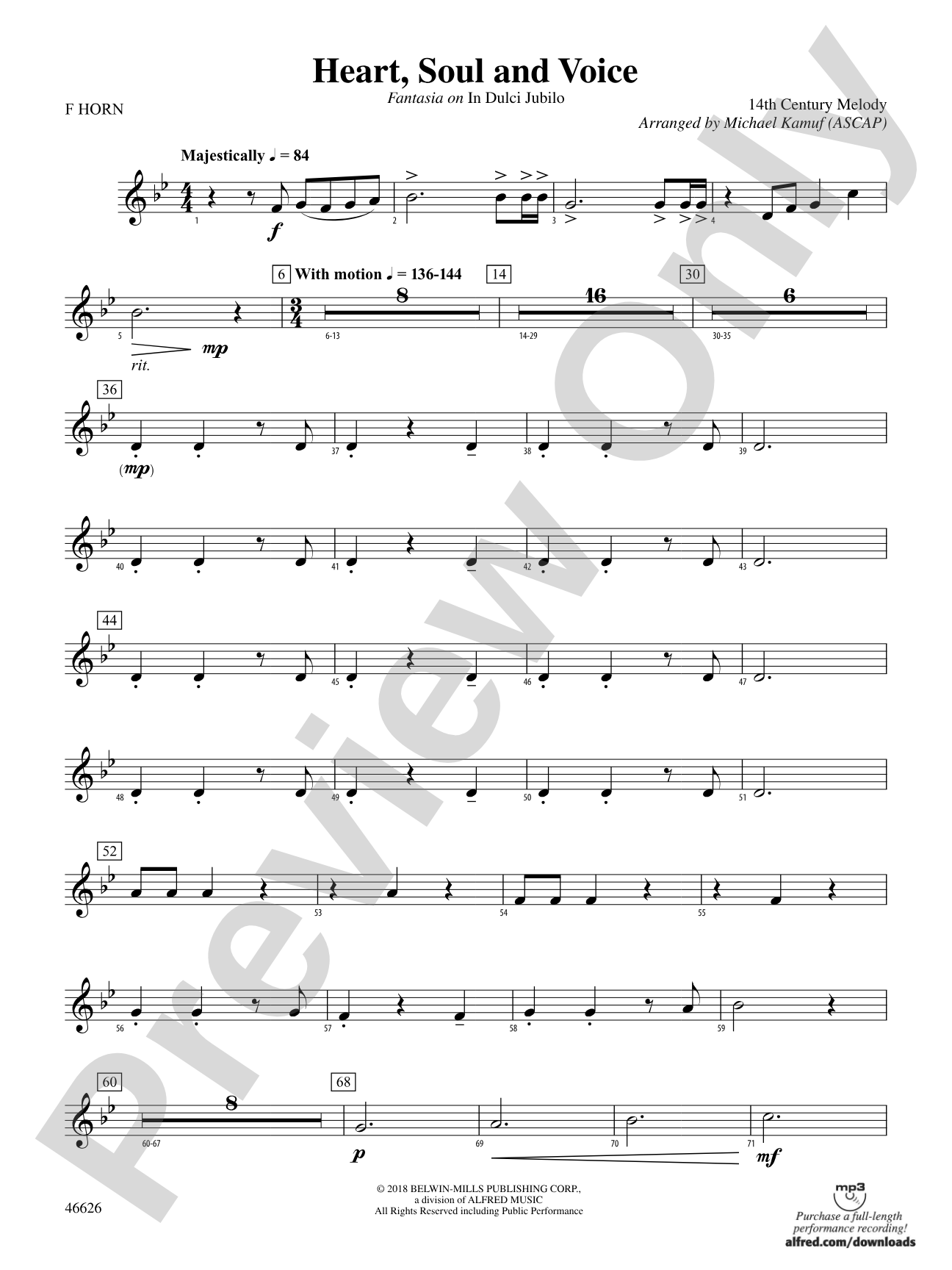 Heart, Soul, and Voice: 1st F Horn