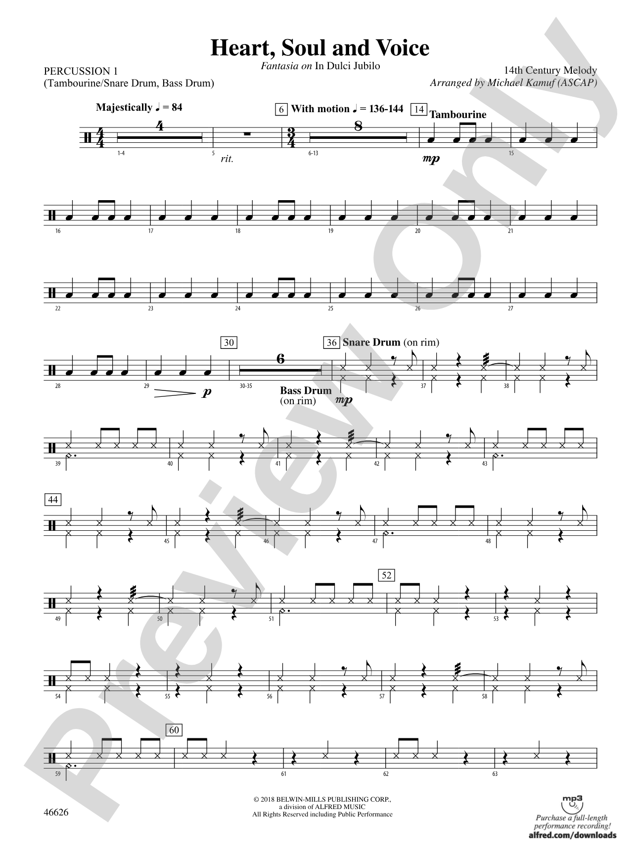 Heart, Soul, and Voice: 1st Percussion