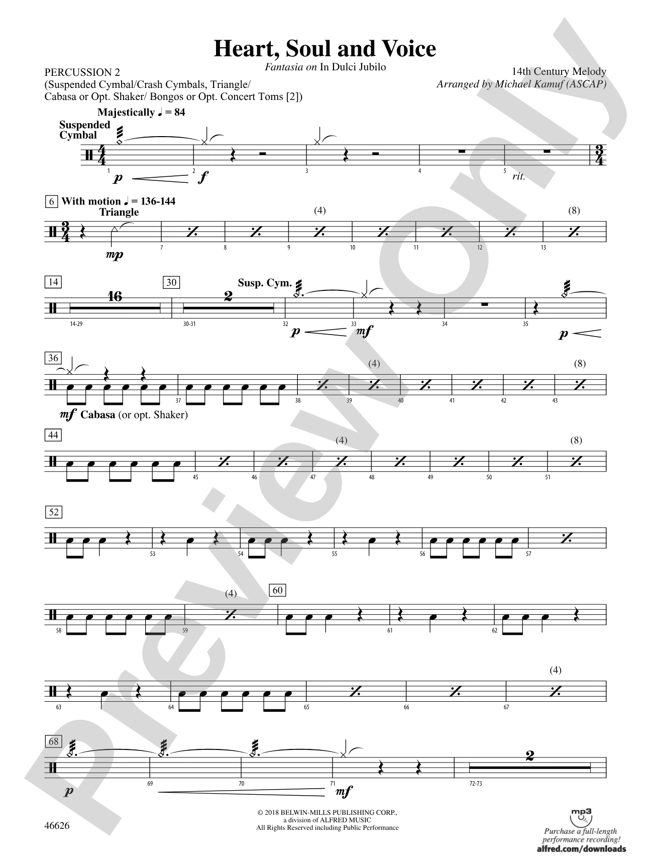 Heart, Soul, and Voice: 2nd Percussion