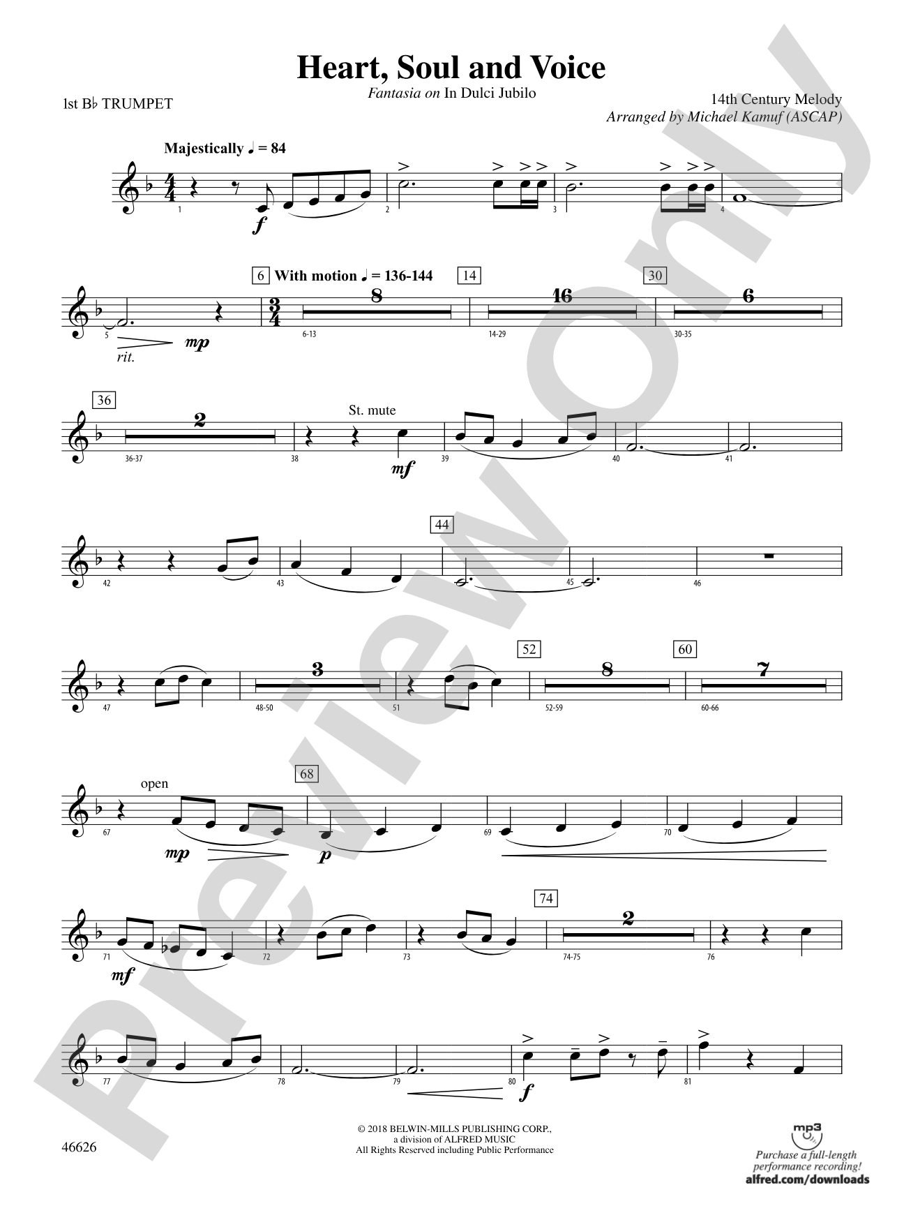 Heart, Soul, and Voice: 1st B-flat Trumpet