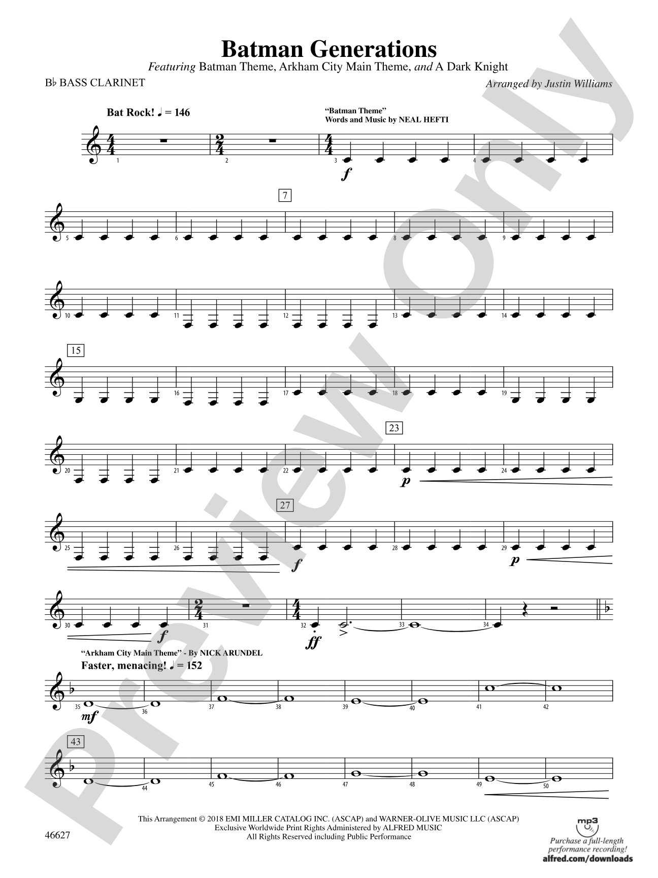 Batman Generations: B-flat Bass Clarinet
