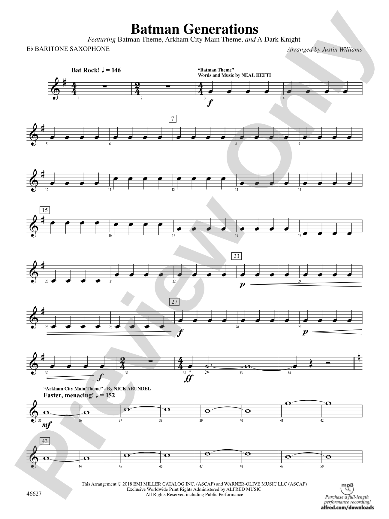 Batman Generations: E-flat Baritone Saxophone