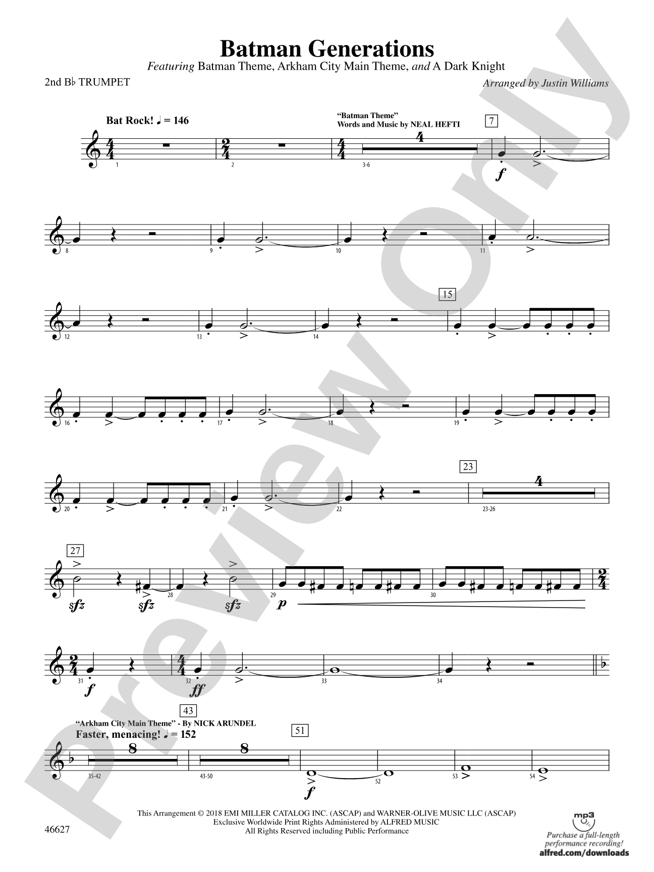 Batman Generations: 2nd B-flat Trumpet