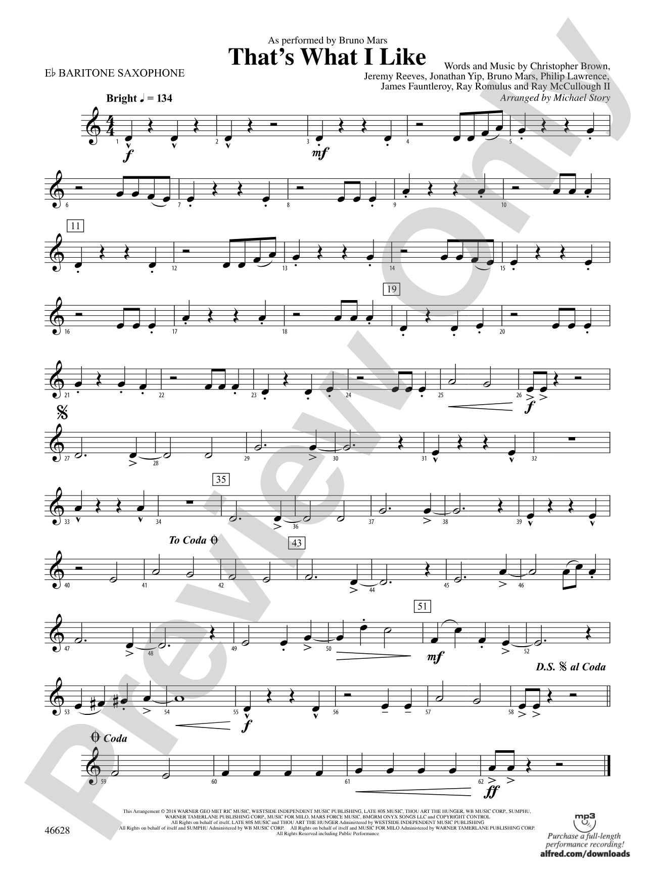 That's What I Like: E-flat Baritone Saxophone