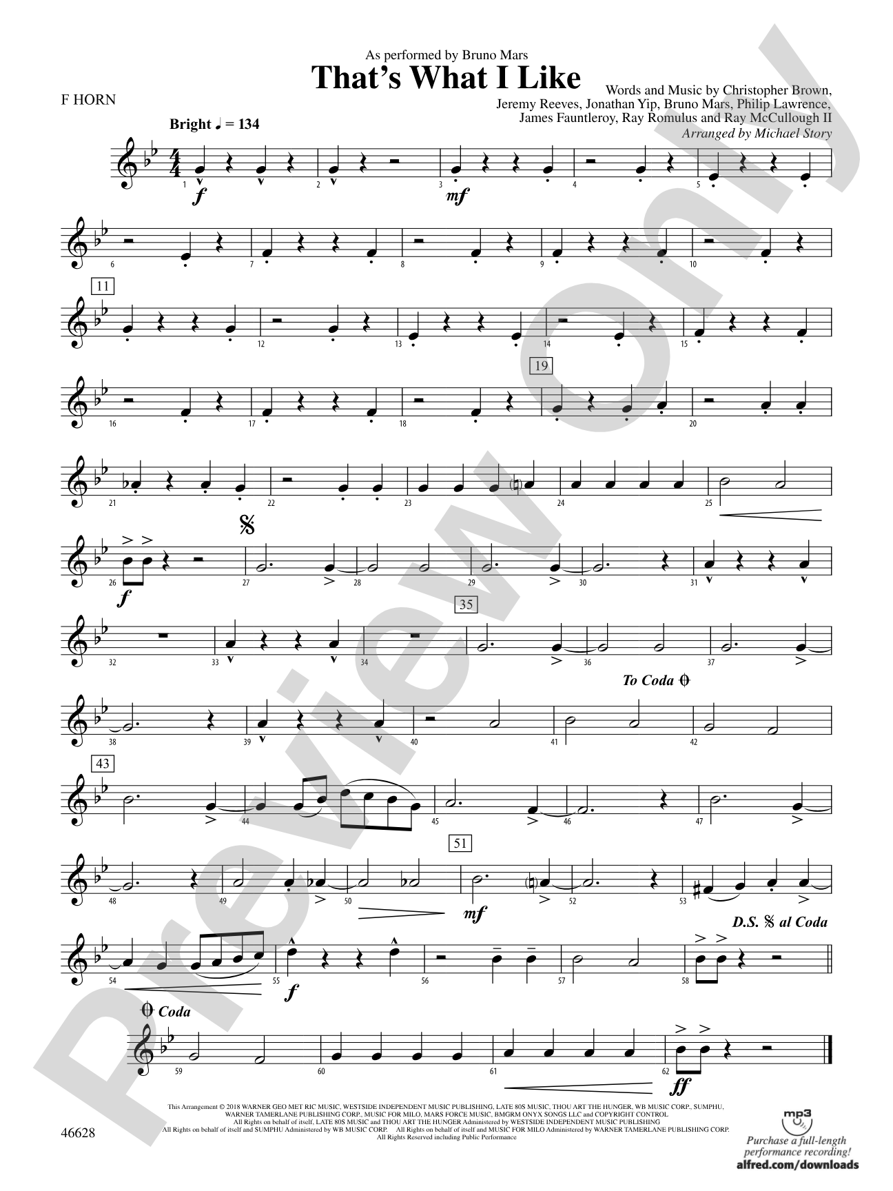 That's What I Like: 1st F Horn