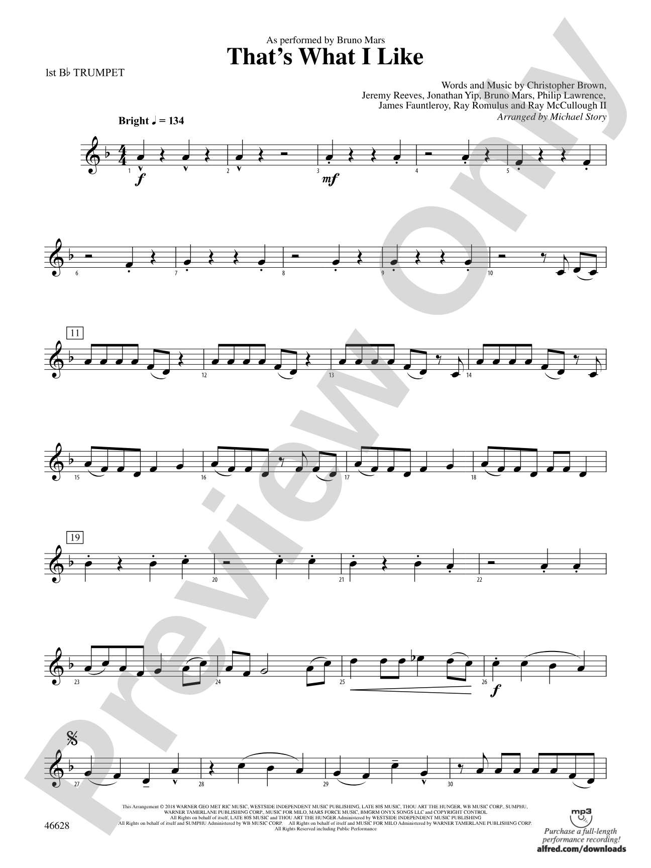 That's What I Like: 1st B-flat Trumpet