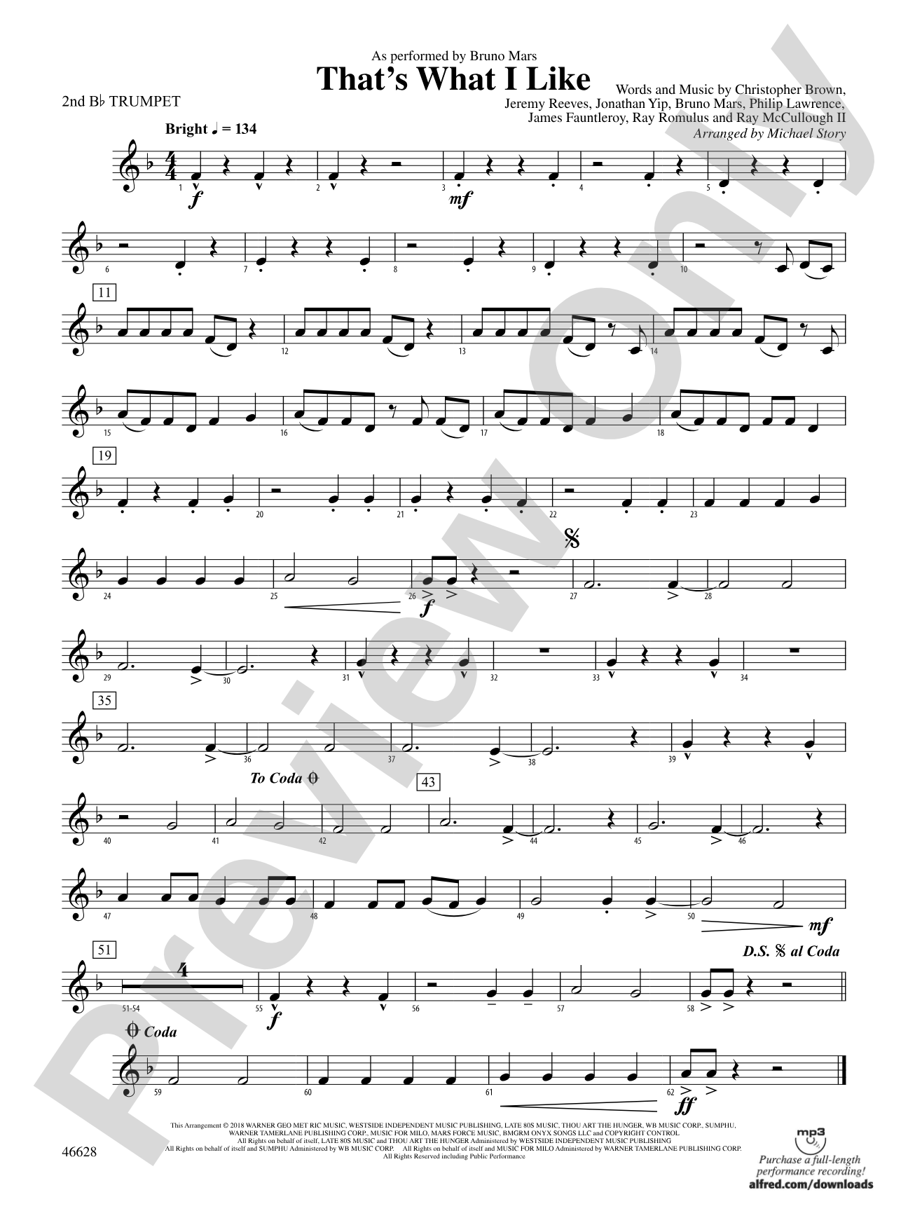That's What I Like: 2nd B-flat Trumpet